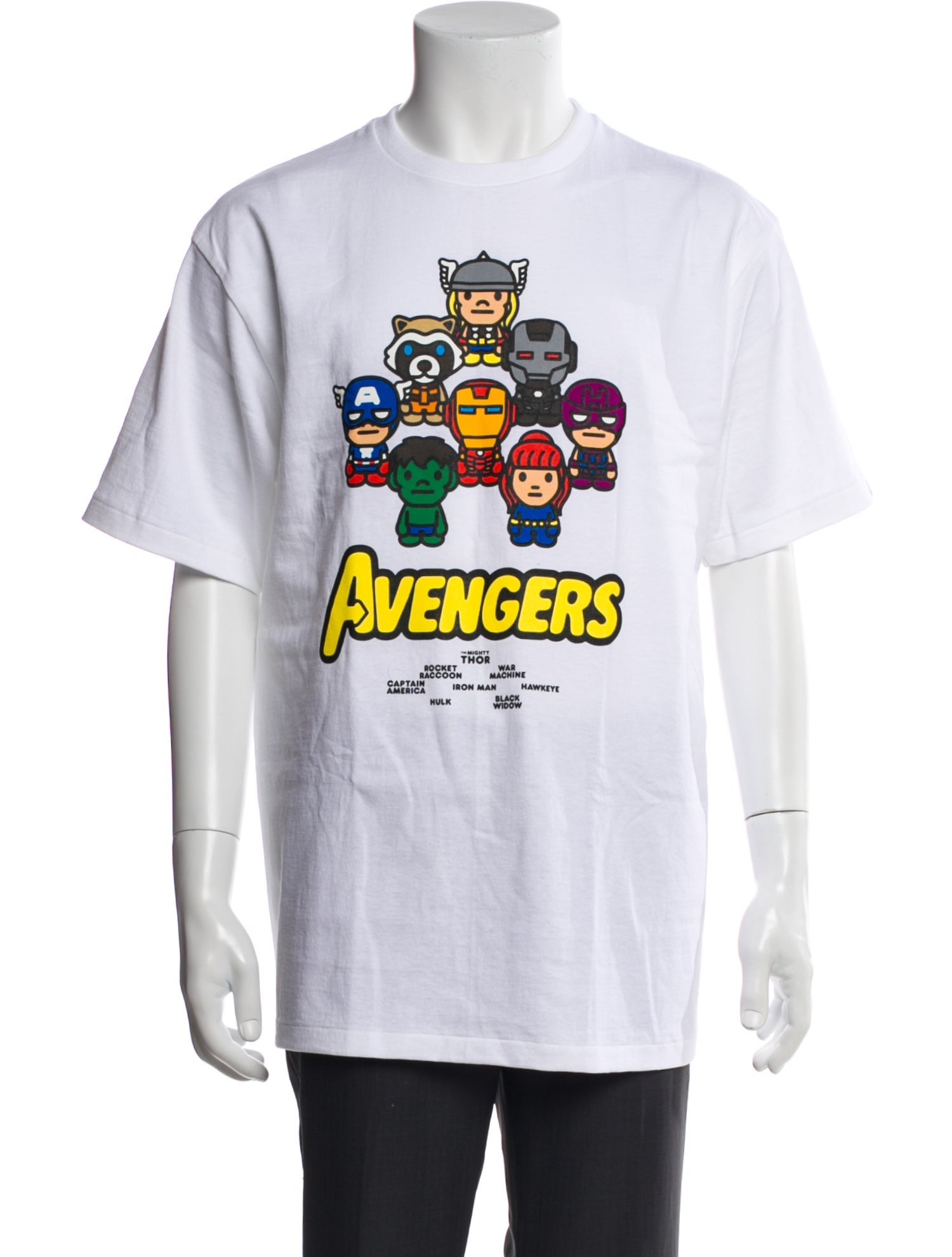 Bape x Marvel Graphic Print Crew Neck T-Shirt