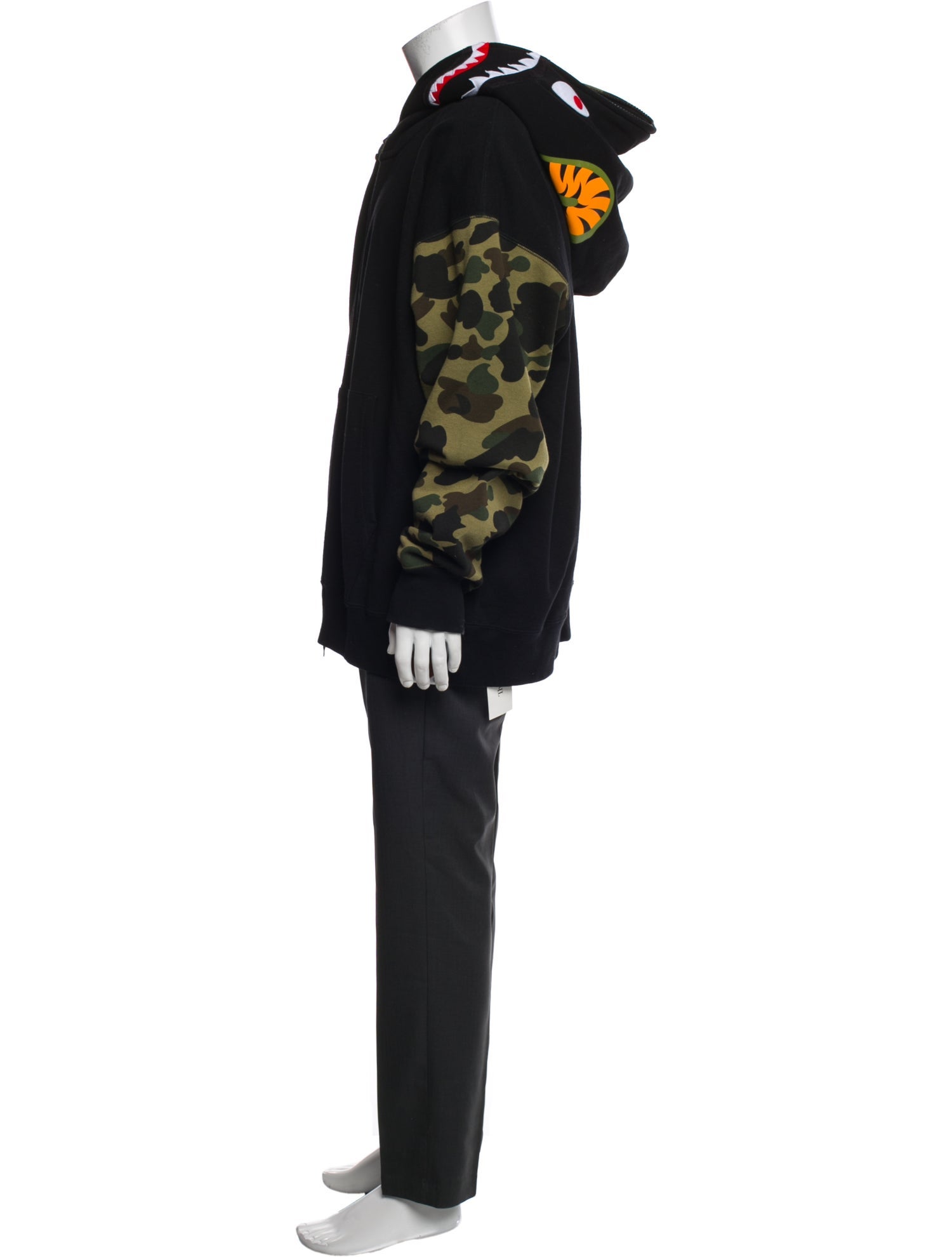 A Bathing Ape Shark Graphic Print Parka
