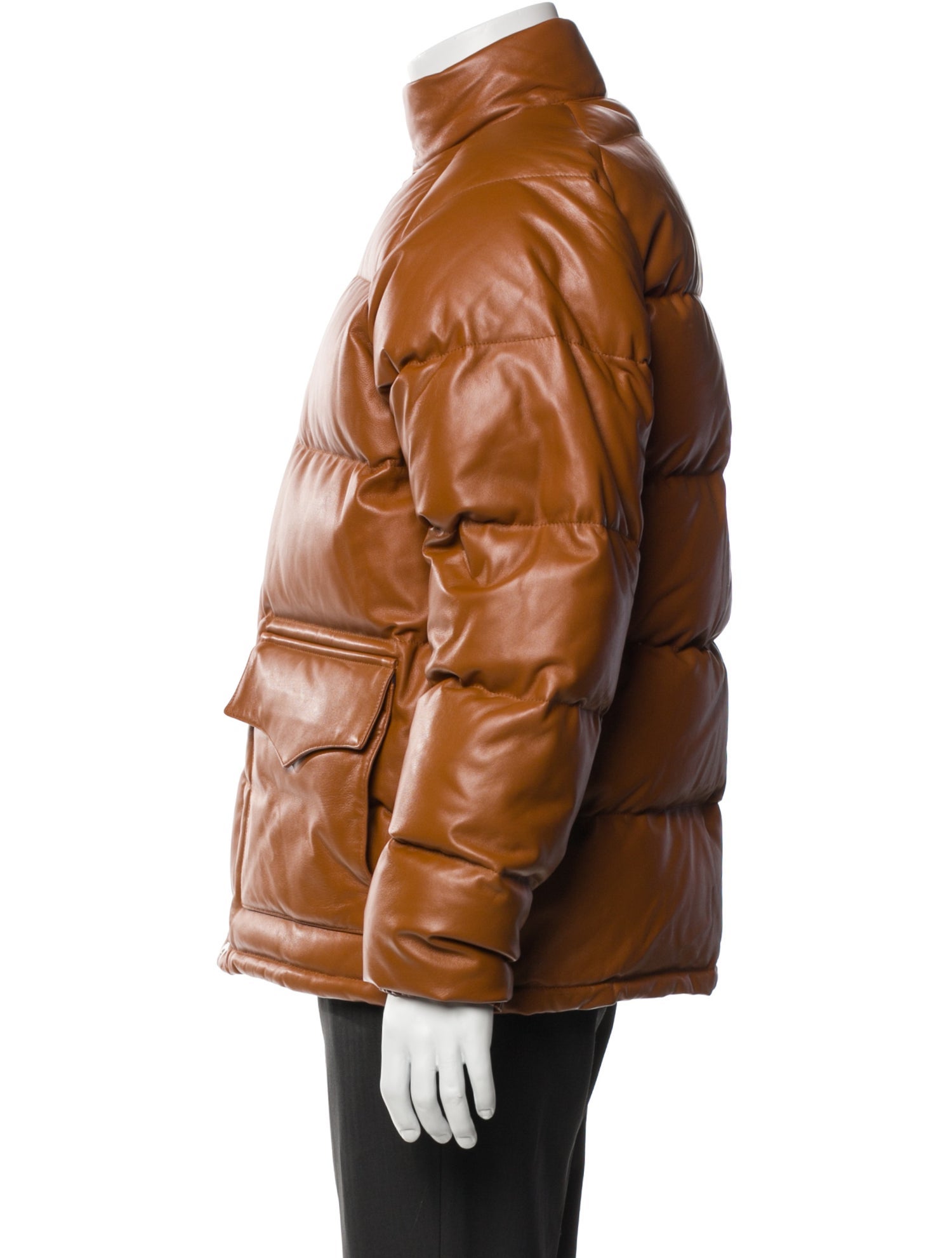 A Bathing Ape Classic Down '20th Anniversary' Leather Puffer Coat w/ Tags