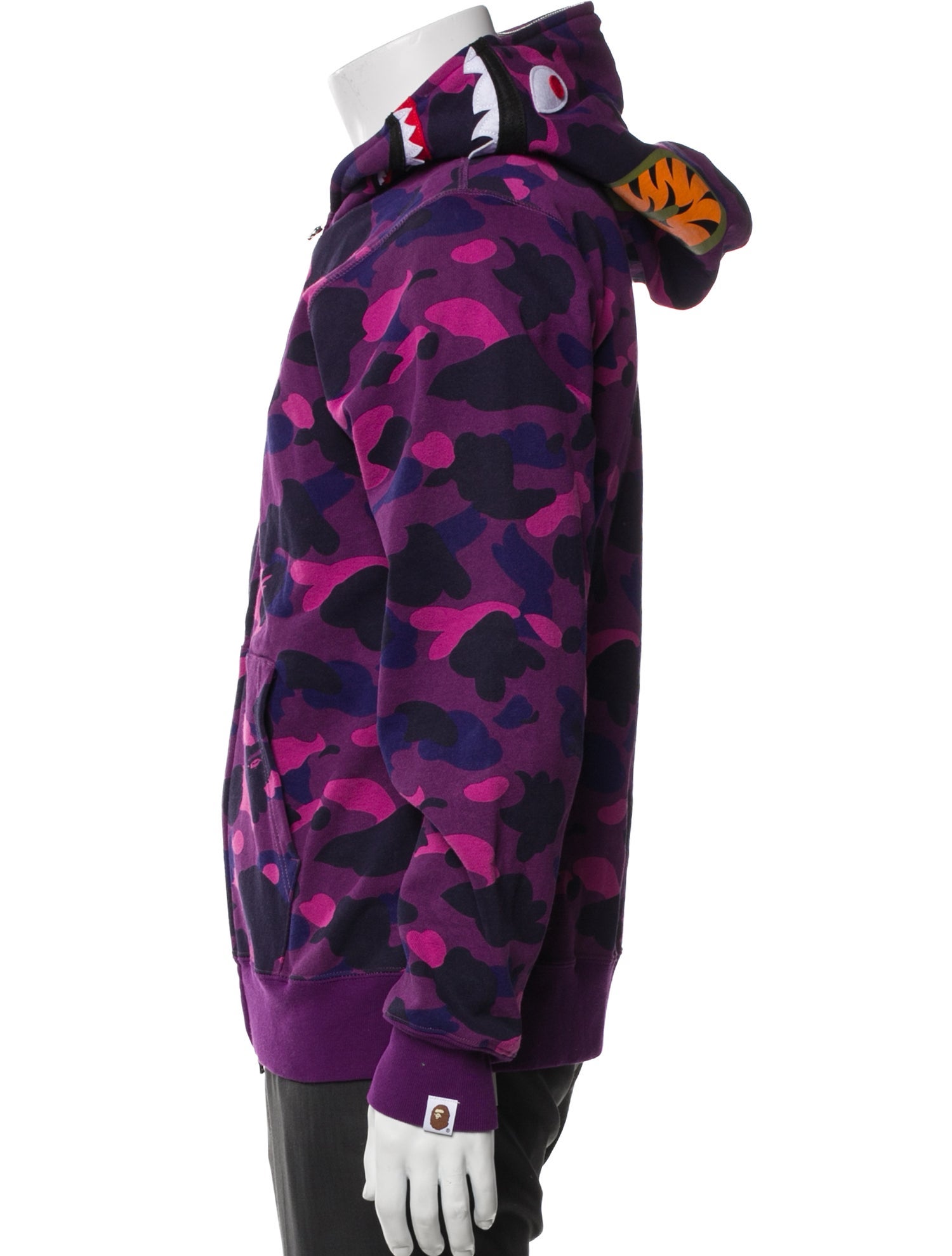 A Bathing Ape Shark Printed Hoodie