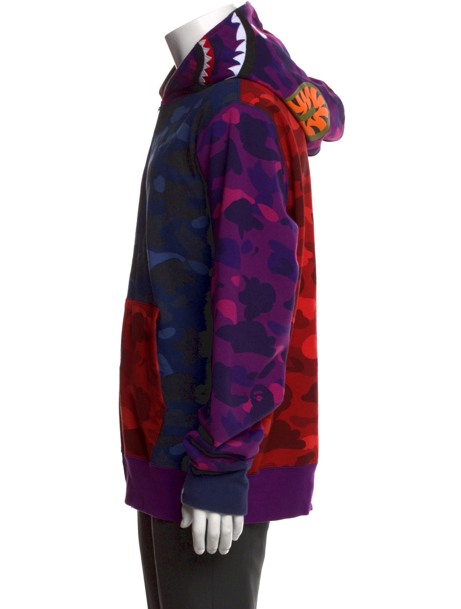 A Bathing Ape Crazy Camo Shark Printed Hoodie