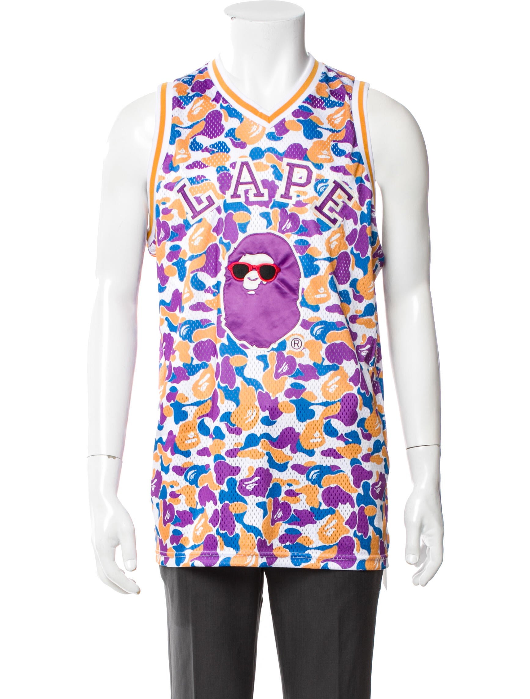 A Bathing Ape LAPE Camouflage Printed Henley