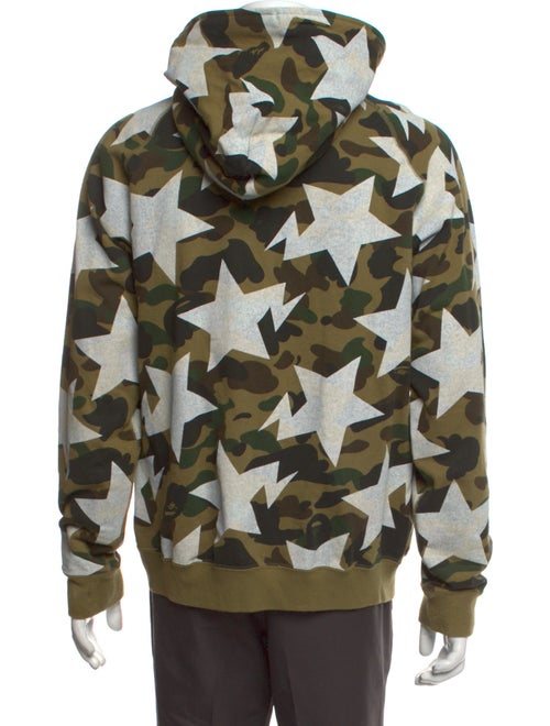 A Bathing Ape Star Logo Camo Printed Hoodie