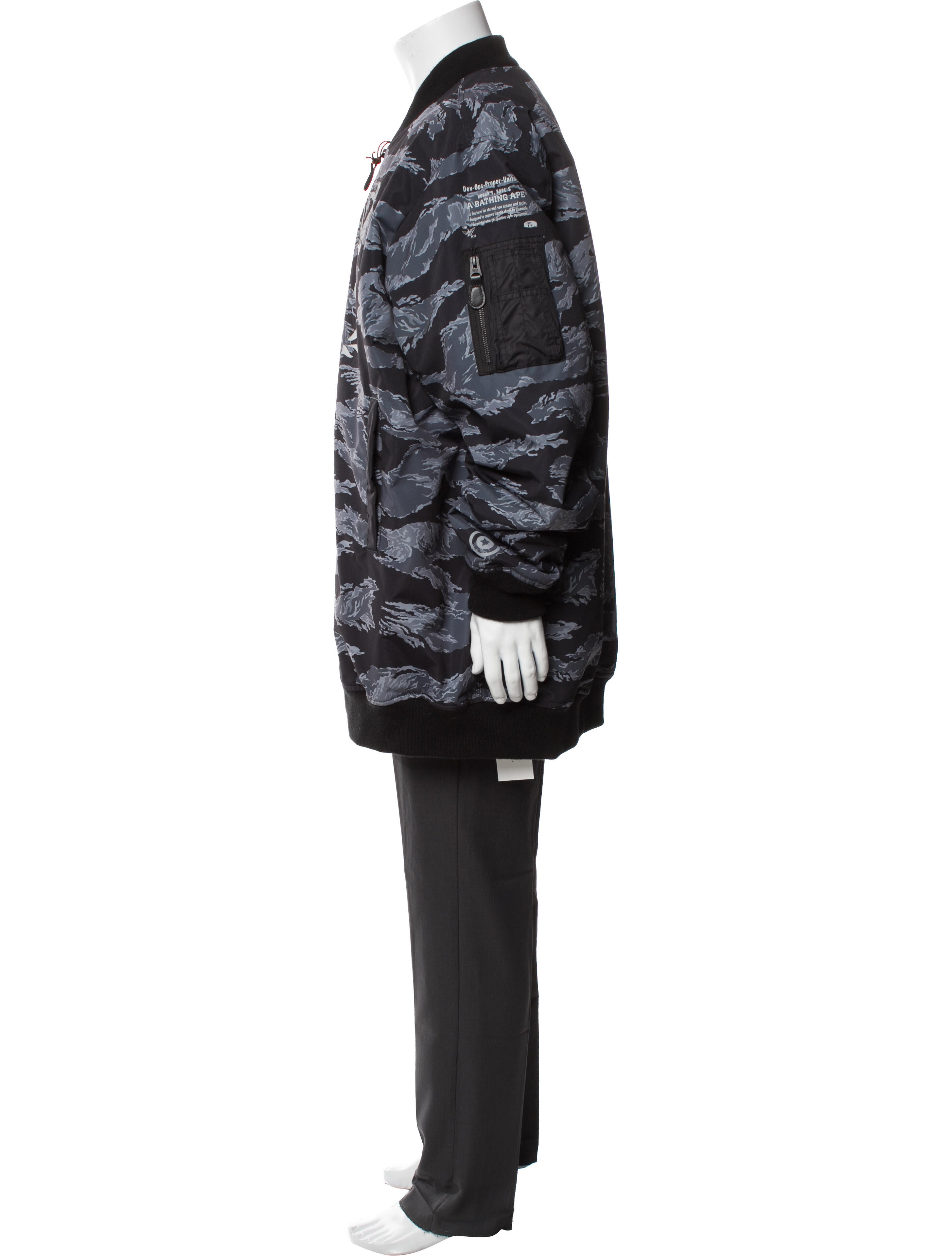 A Bathing Ape 2023 Tiger Camo Long MA-1 Parka