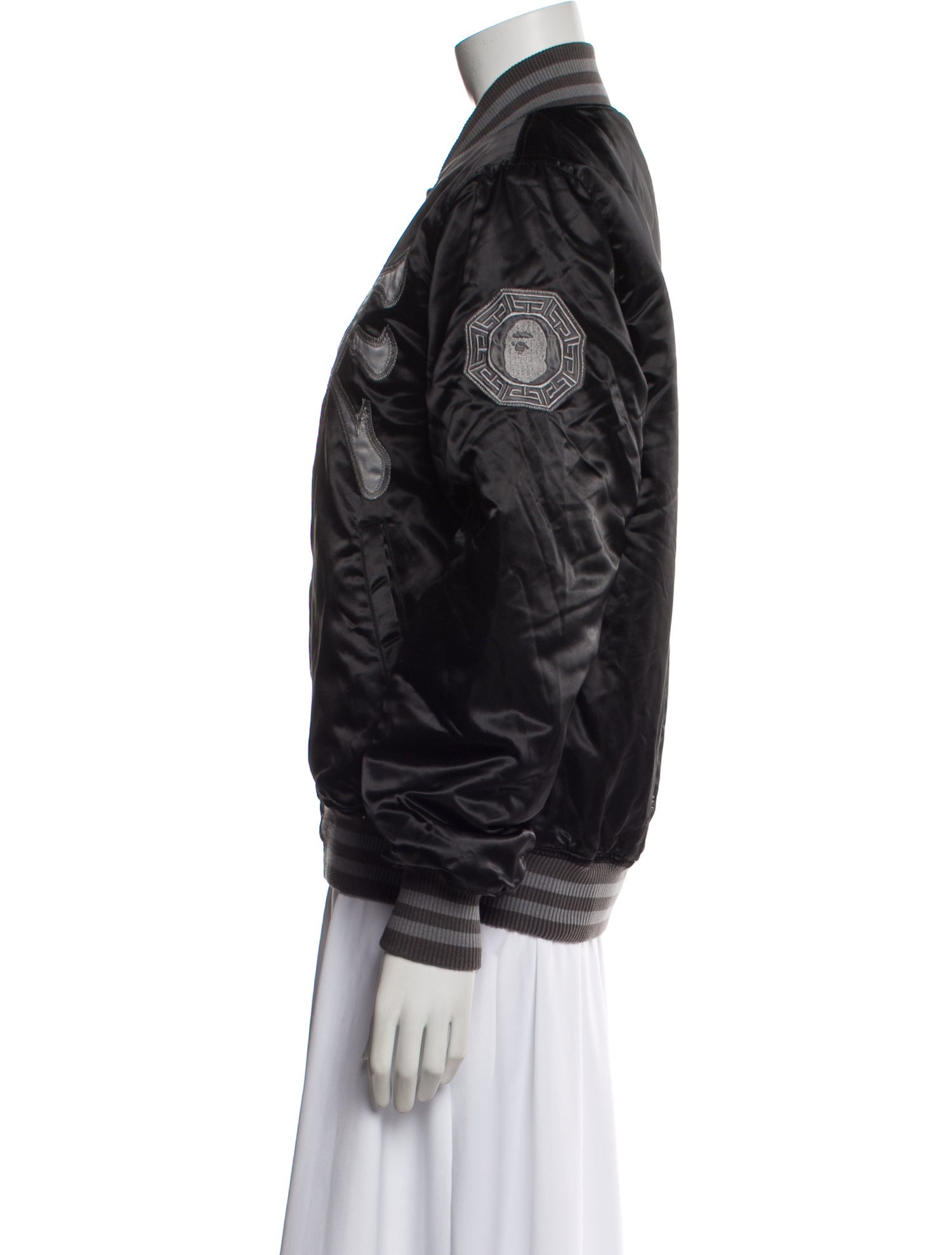 A Bathing Ape Striped Bomber Jacket