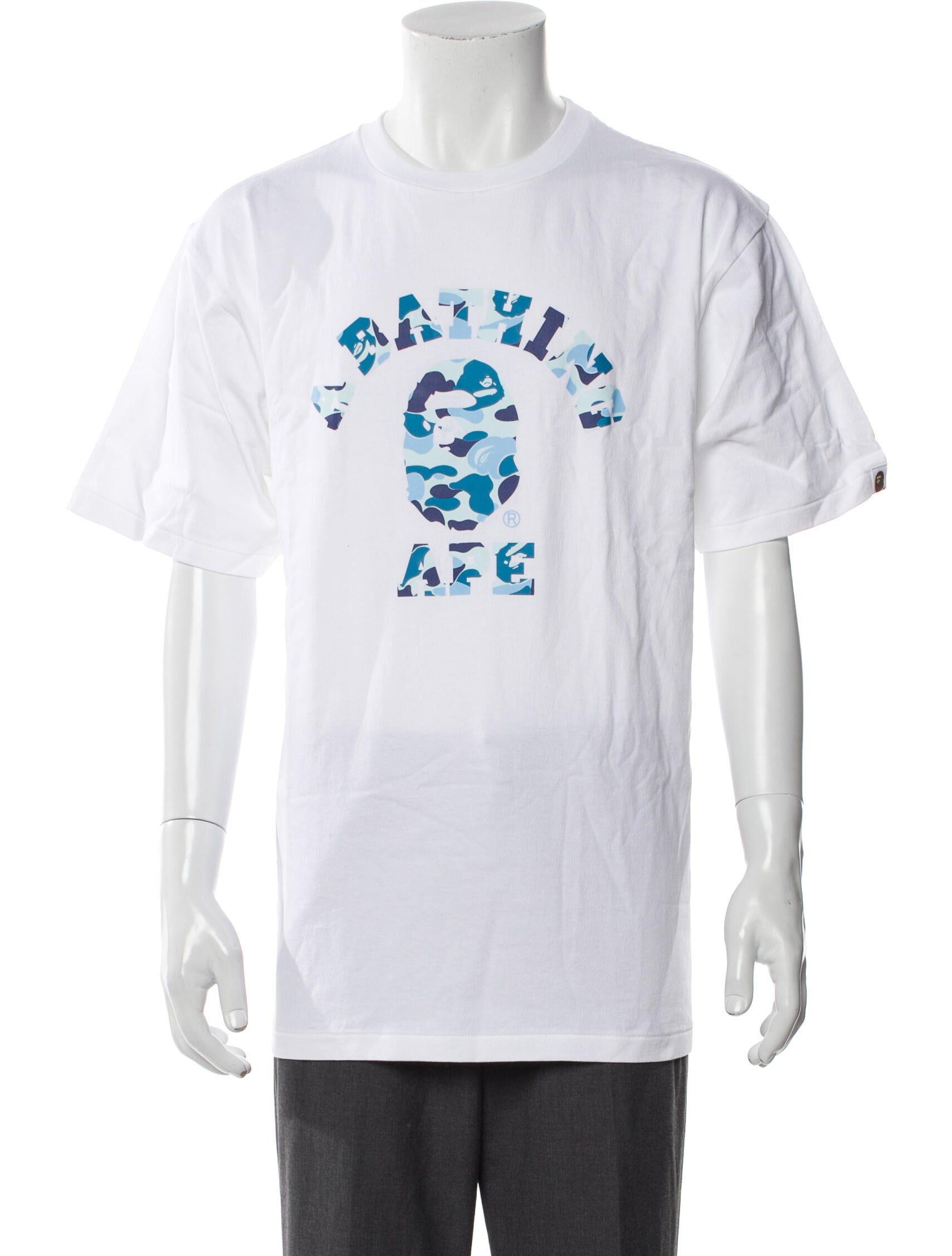 A Bathing Ape College Logo Graphic Print T-Shirt