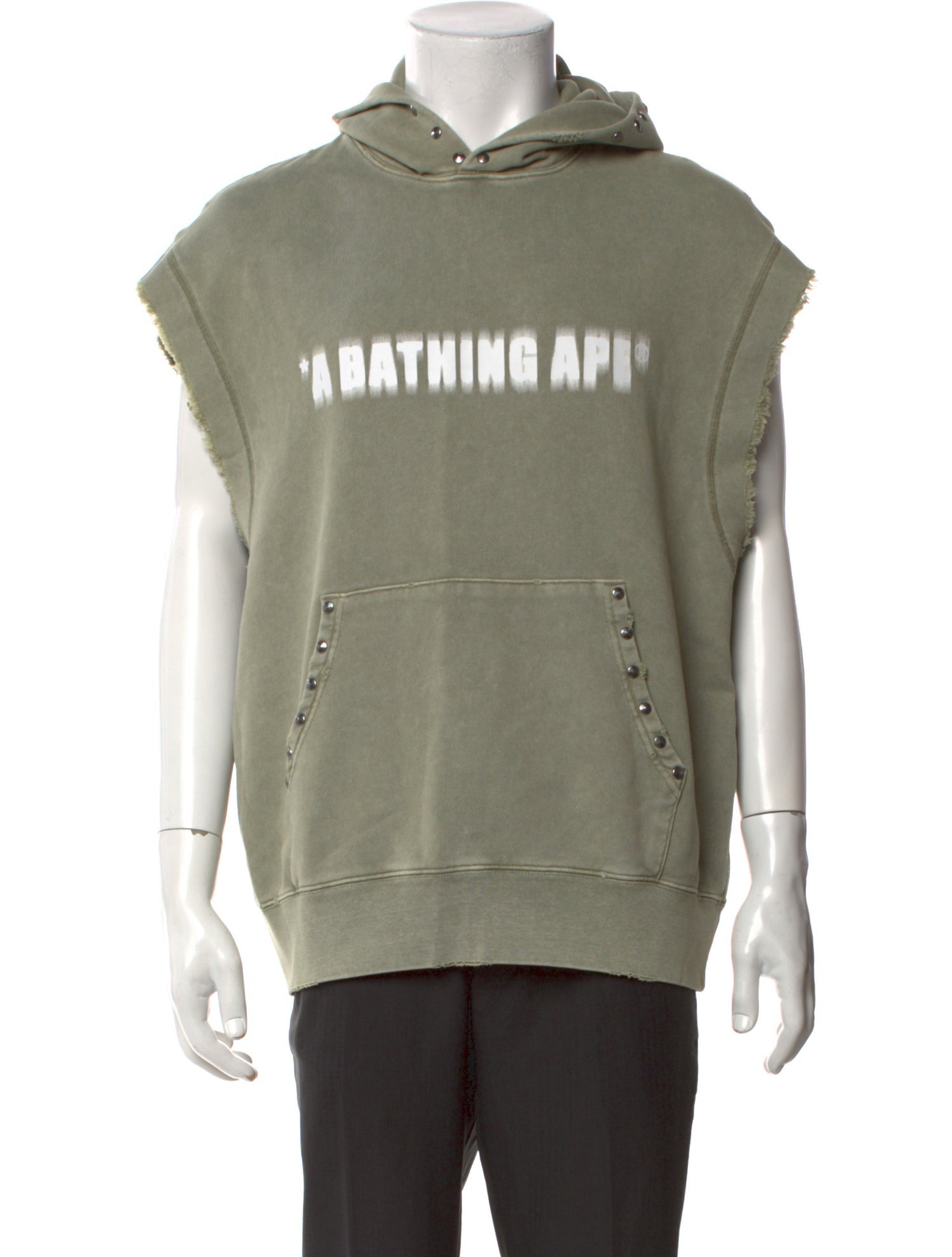 A Bathing Ape Graphic Print V-Neck Hoodie