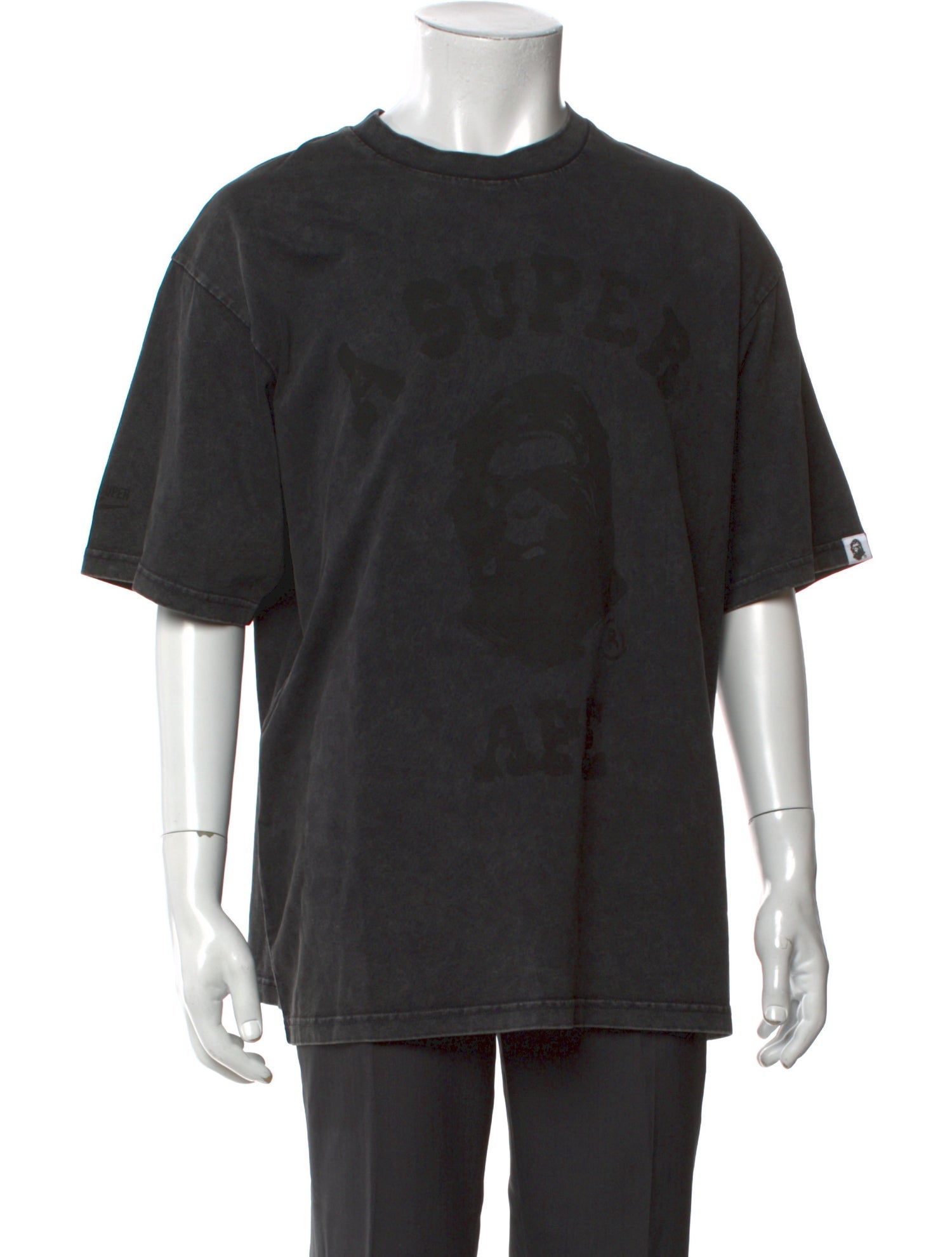 A Bathing Ape x KidSuper Garment Dye College Logo Crew Neck T-Shirt w/ Tags