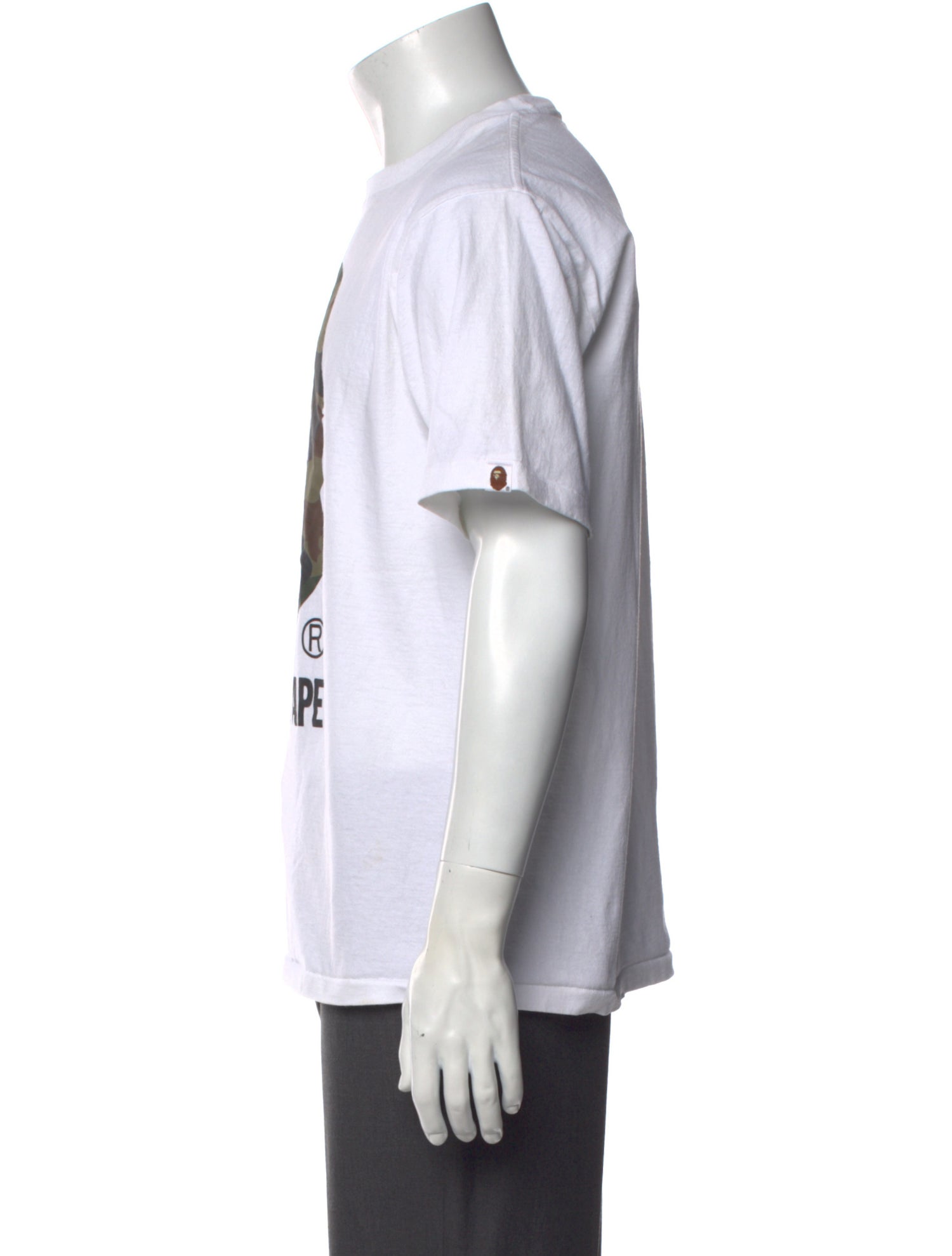 A Bathing Ape Camo Head Logo Graphic Print T-Shirt