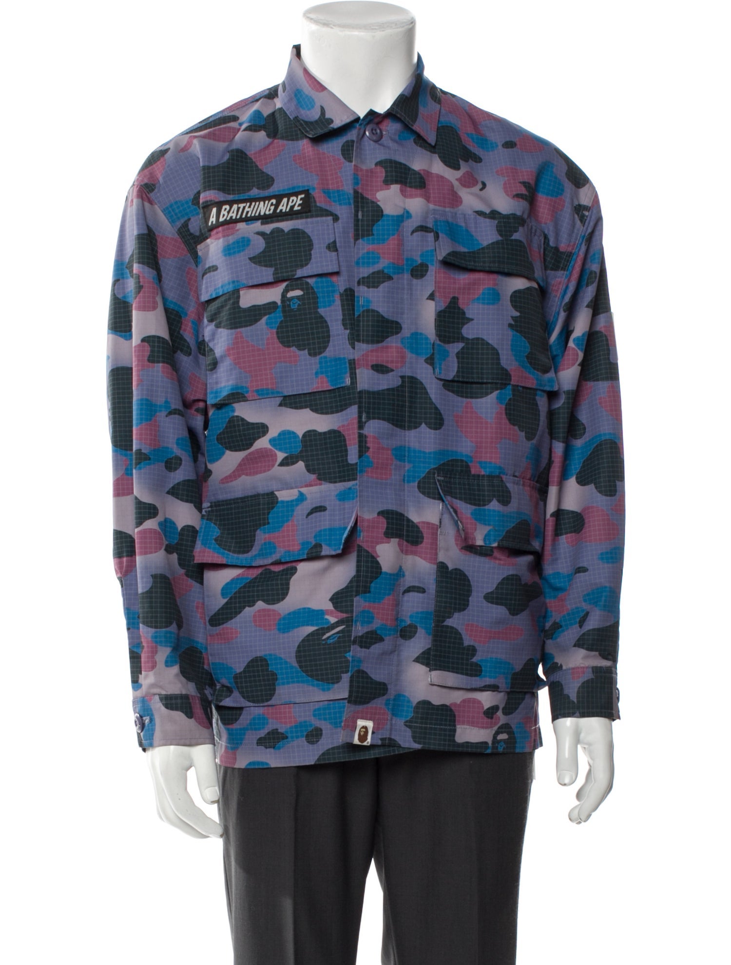 A Bathing Ape Relaxed Camo Printed Utility Jacket