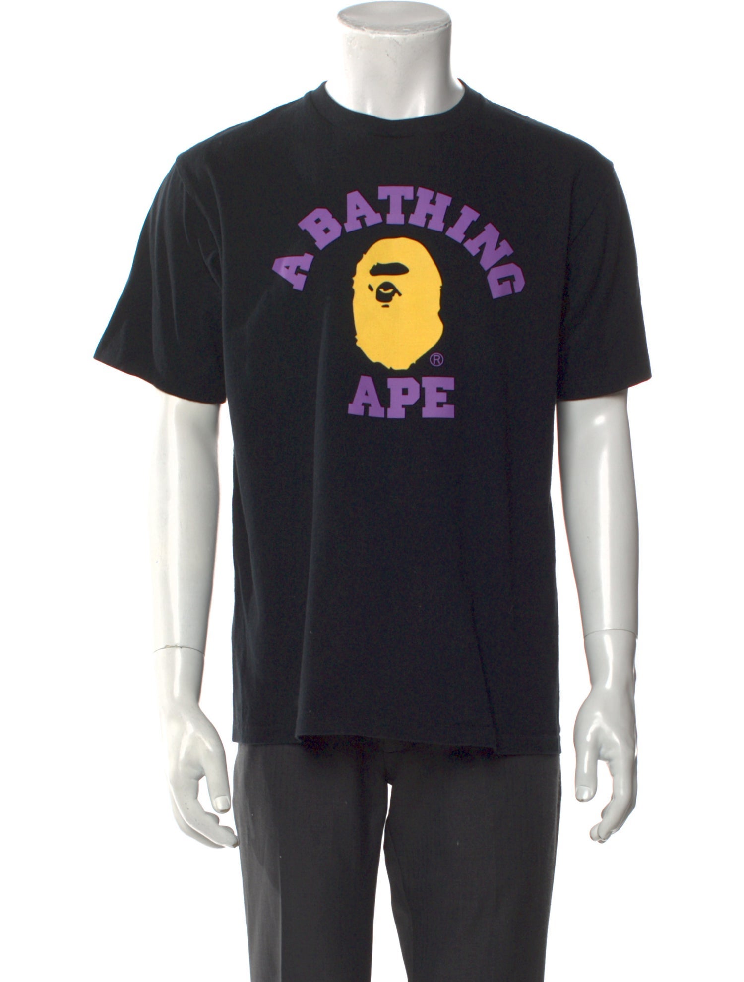 A Bathing Ape College Logo Graphic Print T-Shirt