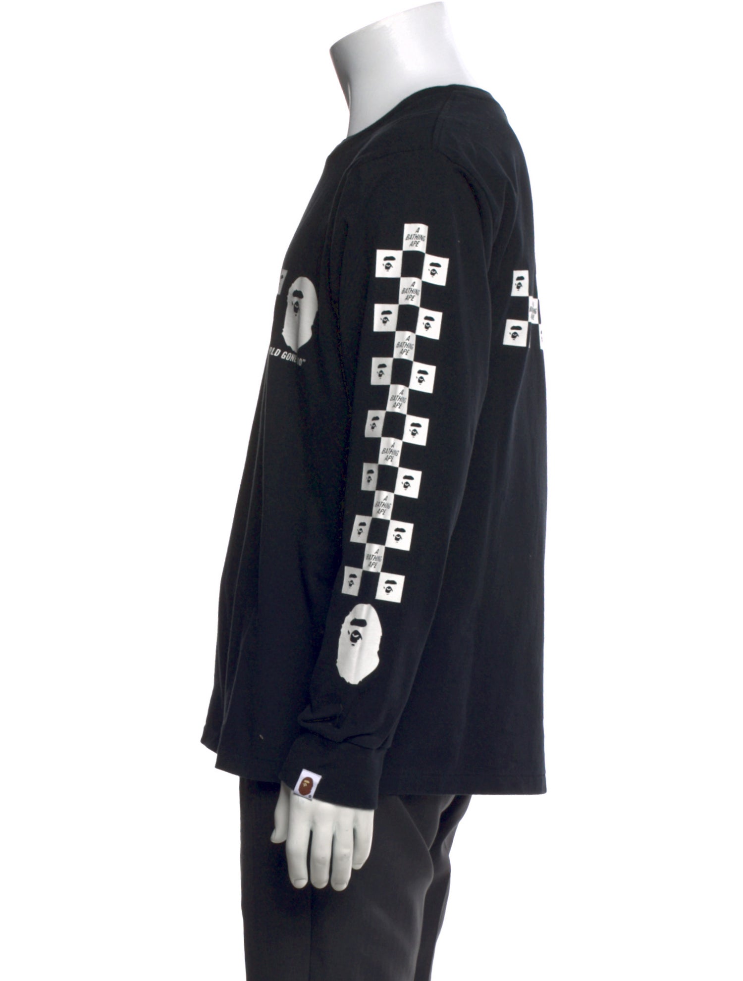 A Bathing Ape Checker Graphic Print T-Shirt