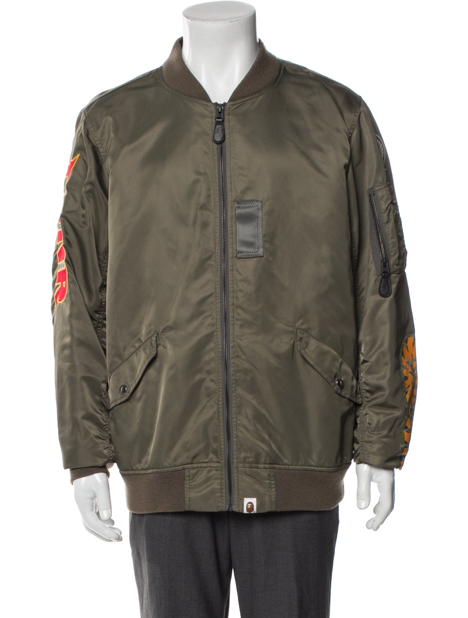 A Bathing Ape Shark MA-1 Graphic Print Bomber Jacket