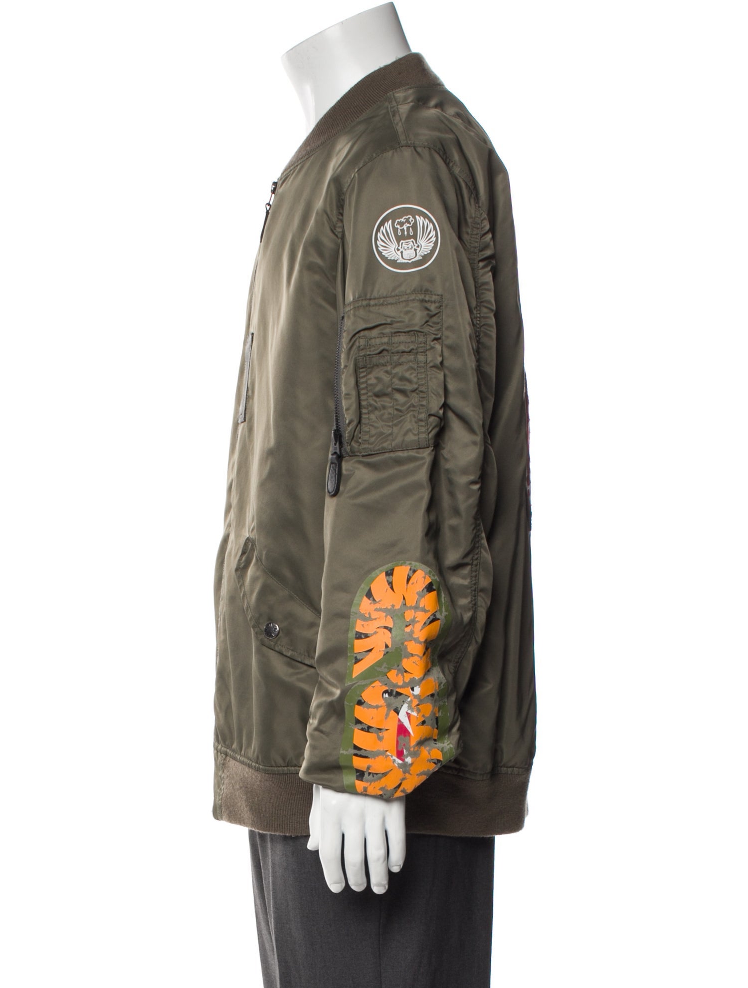 A Bathing Ape Shark MA-1 Graphic Print Bomber Jacket