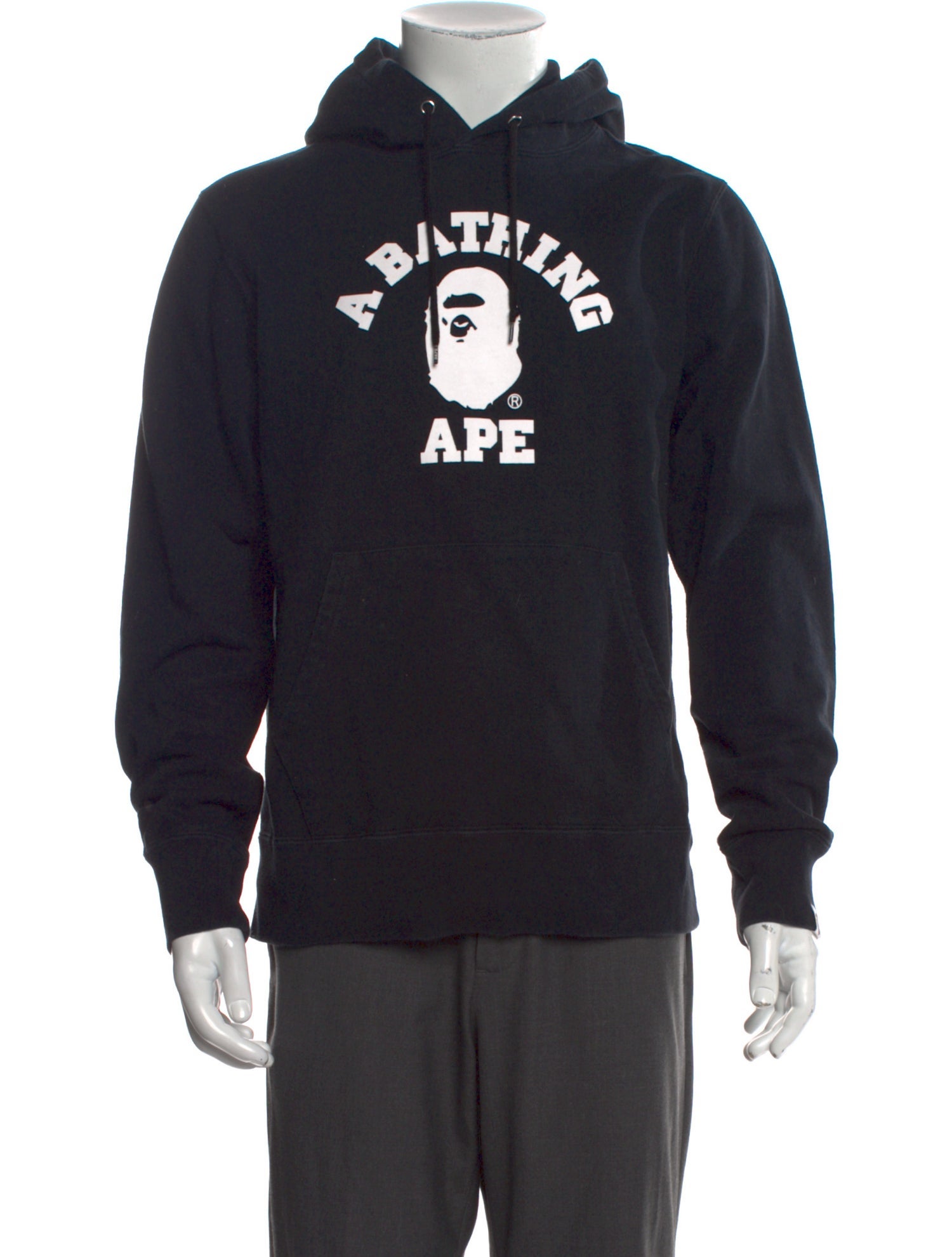 A Bathing Ape College Logo Graphic Print Hoodie