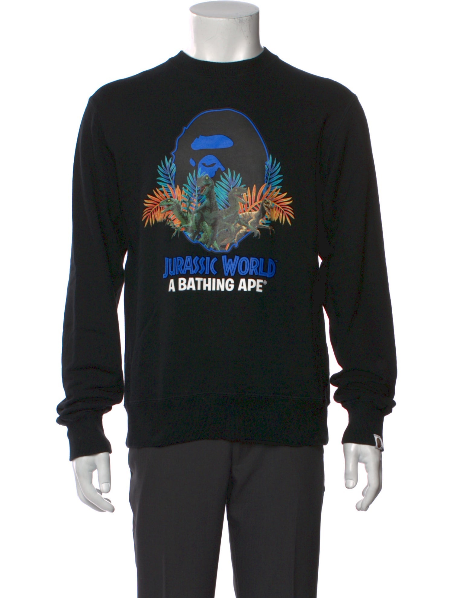 A Bathing Ape 2018 x Jurassic World Ape Head Crewneck Pullover