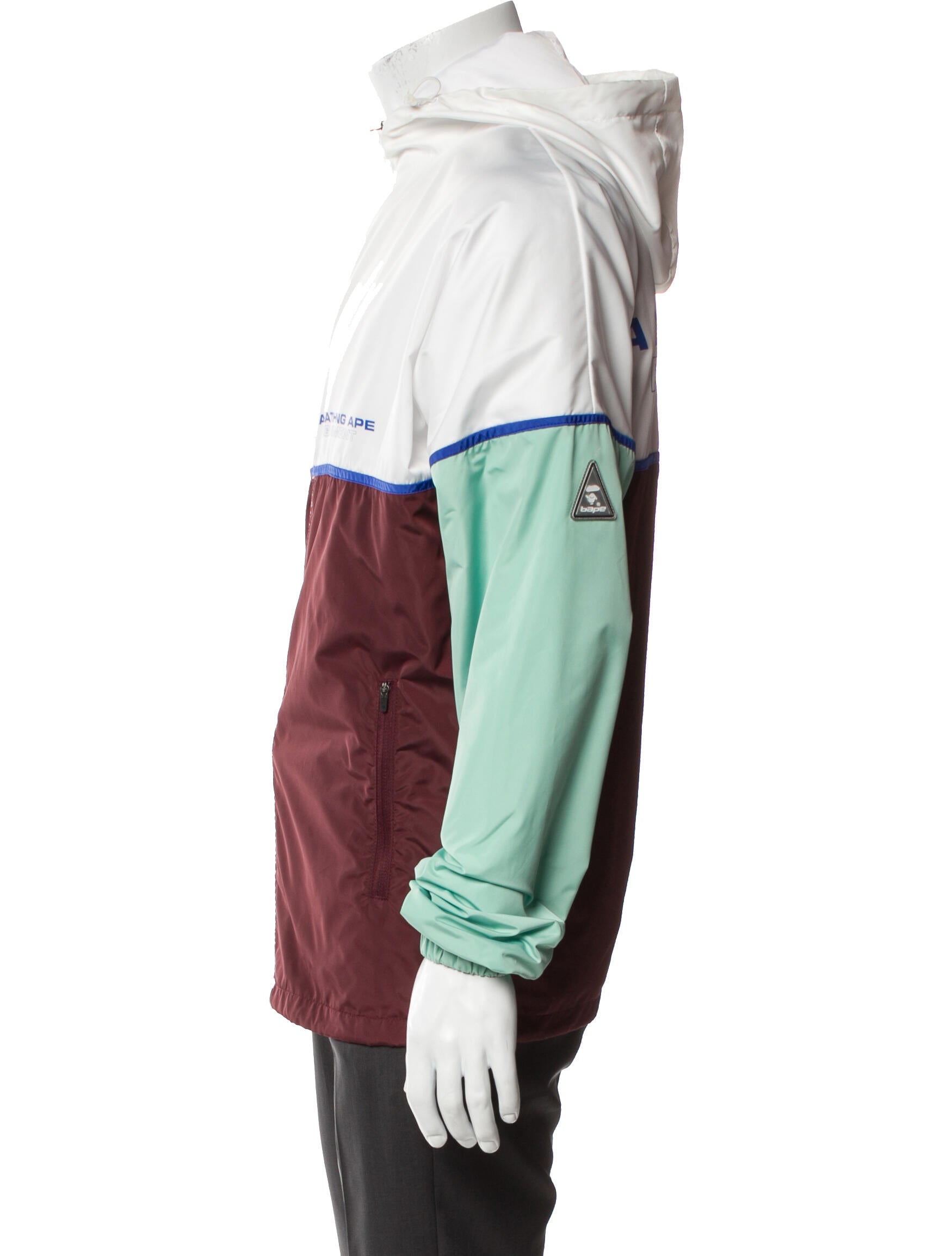 A Bathing Ape Colorblock Pattern Windbreaker