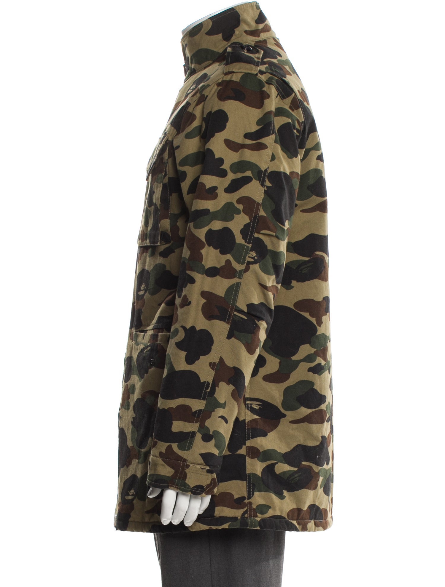 A Bathing Ape Camo Printed Parka
