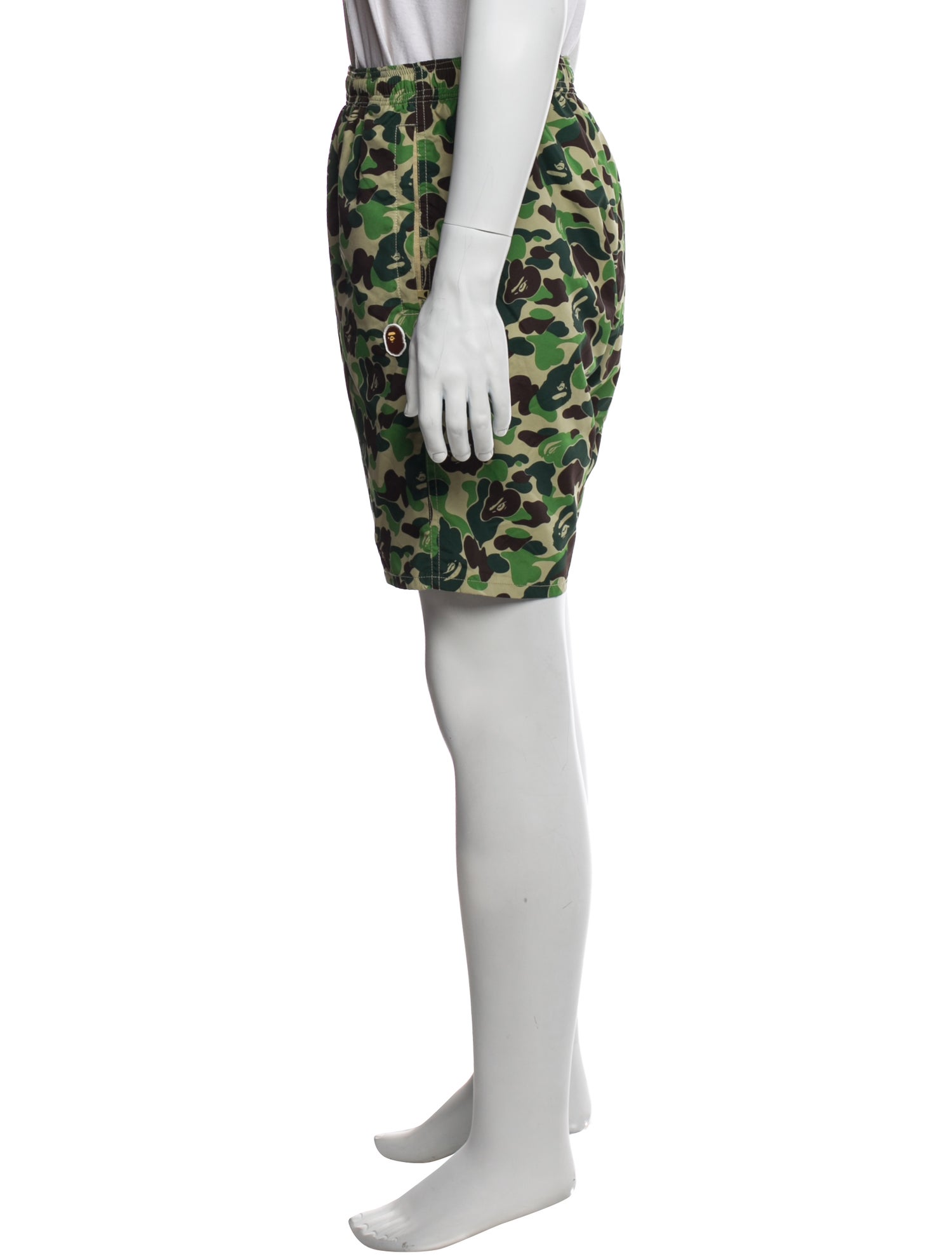 A Bathing Ape Camo Board Printed Swim Trunks