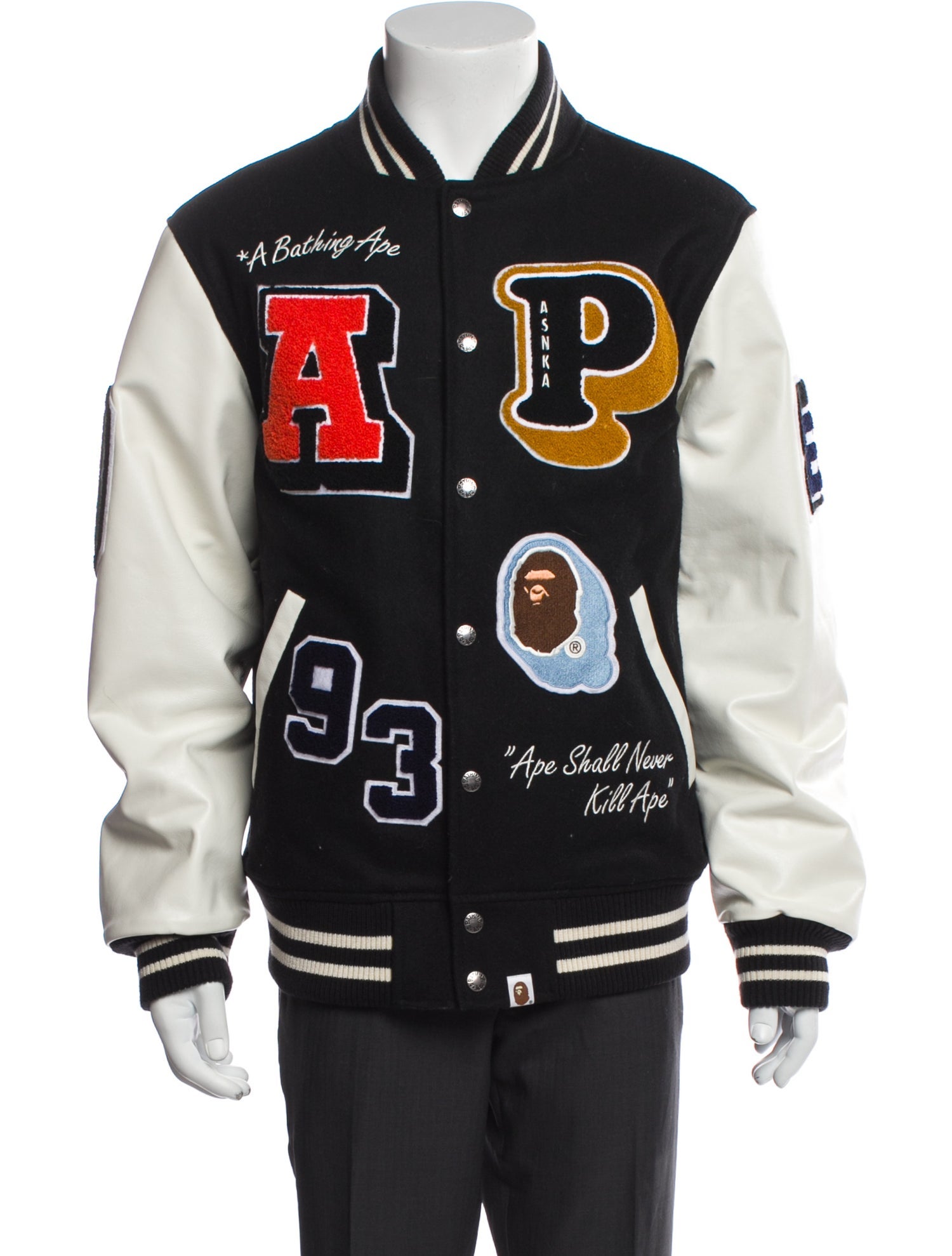 A Bathing Ape Varsity Wool Varsity Jacket