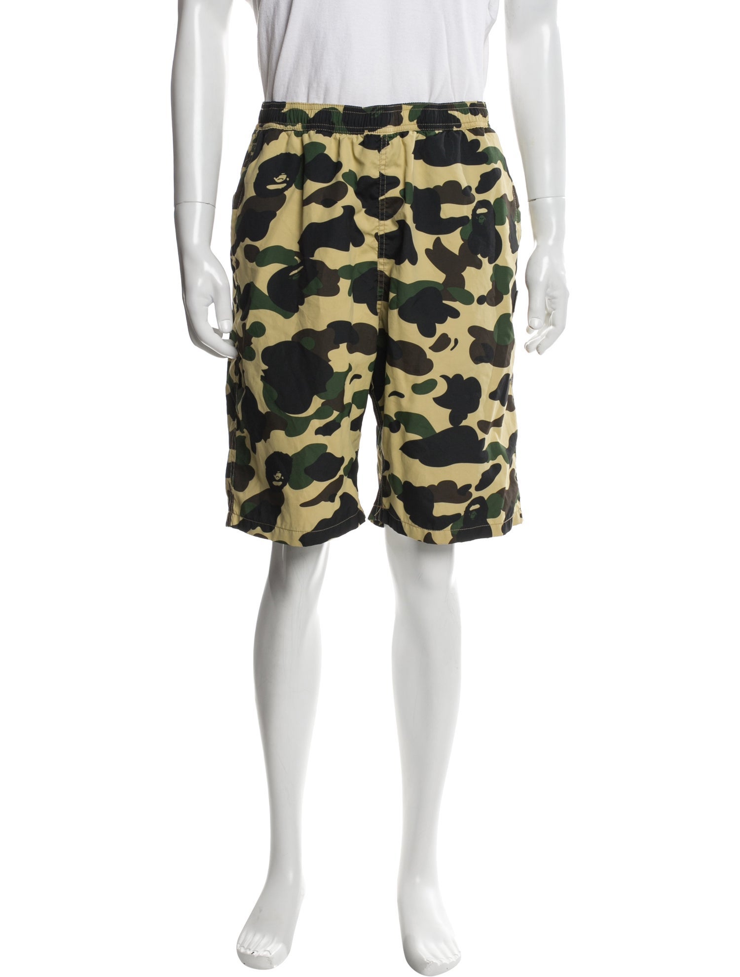A Bathing Ape Camo Camouflage Print Swim Trunks