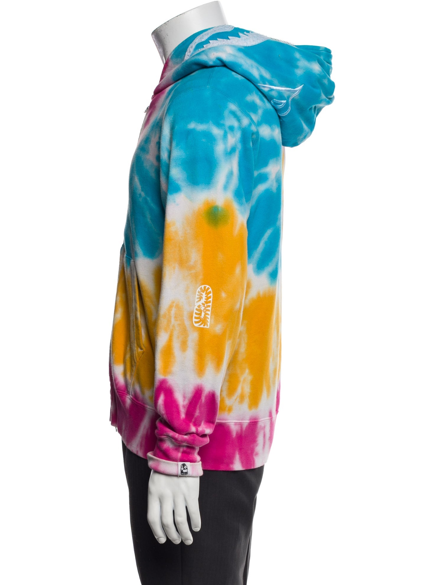 A Bathing Ape Tie Dye Shark Tie-Dye Print Hoodie