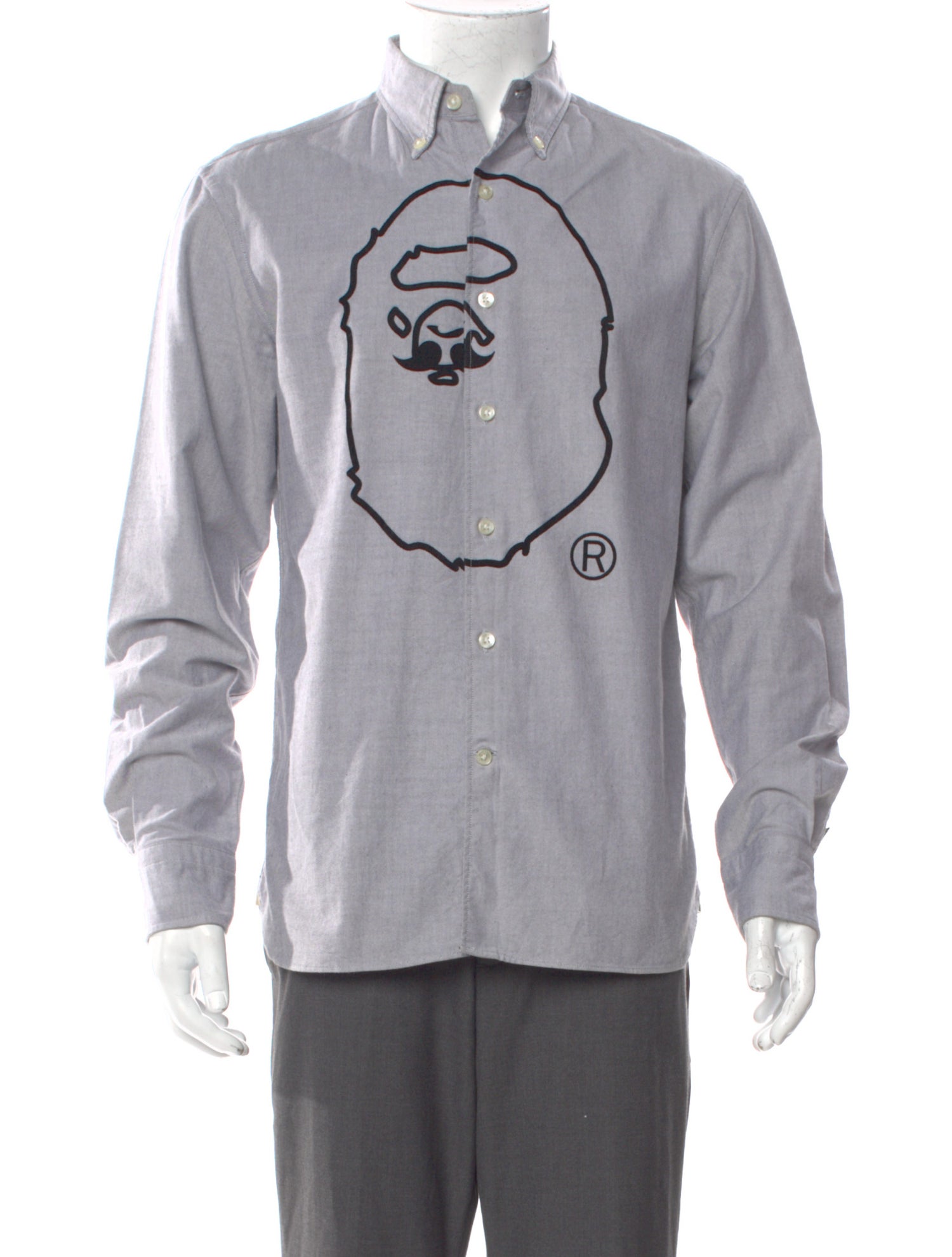 A Bathing Ape Graphic Print Long Sleeve Shirt