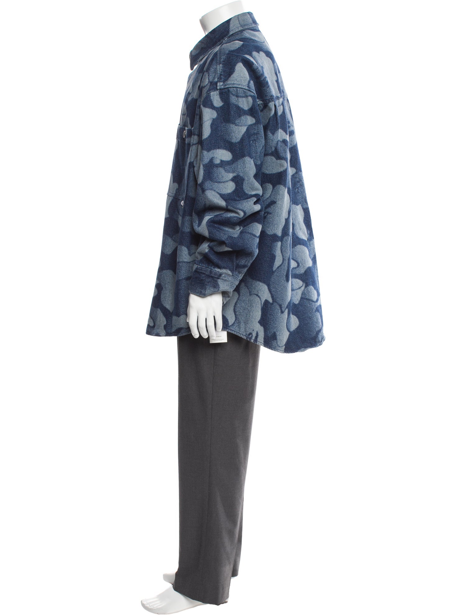 A Bathing Ape Camo Laser Denim Work Printed Parka