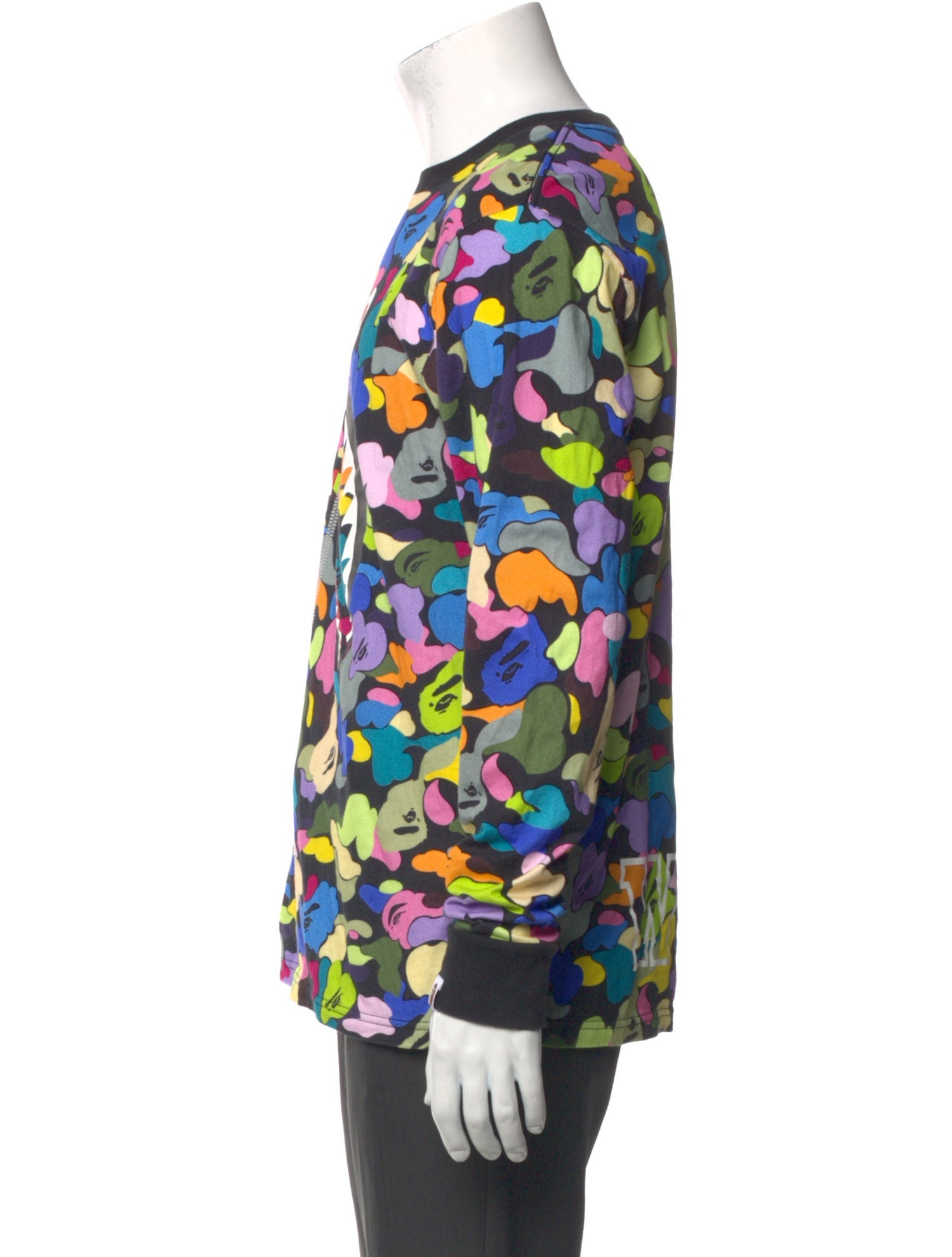 A Bathing Ape Camo Shark Printed Henley