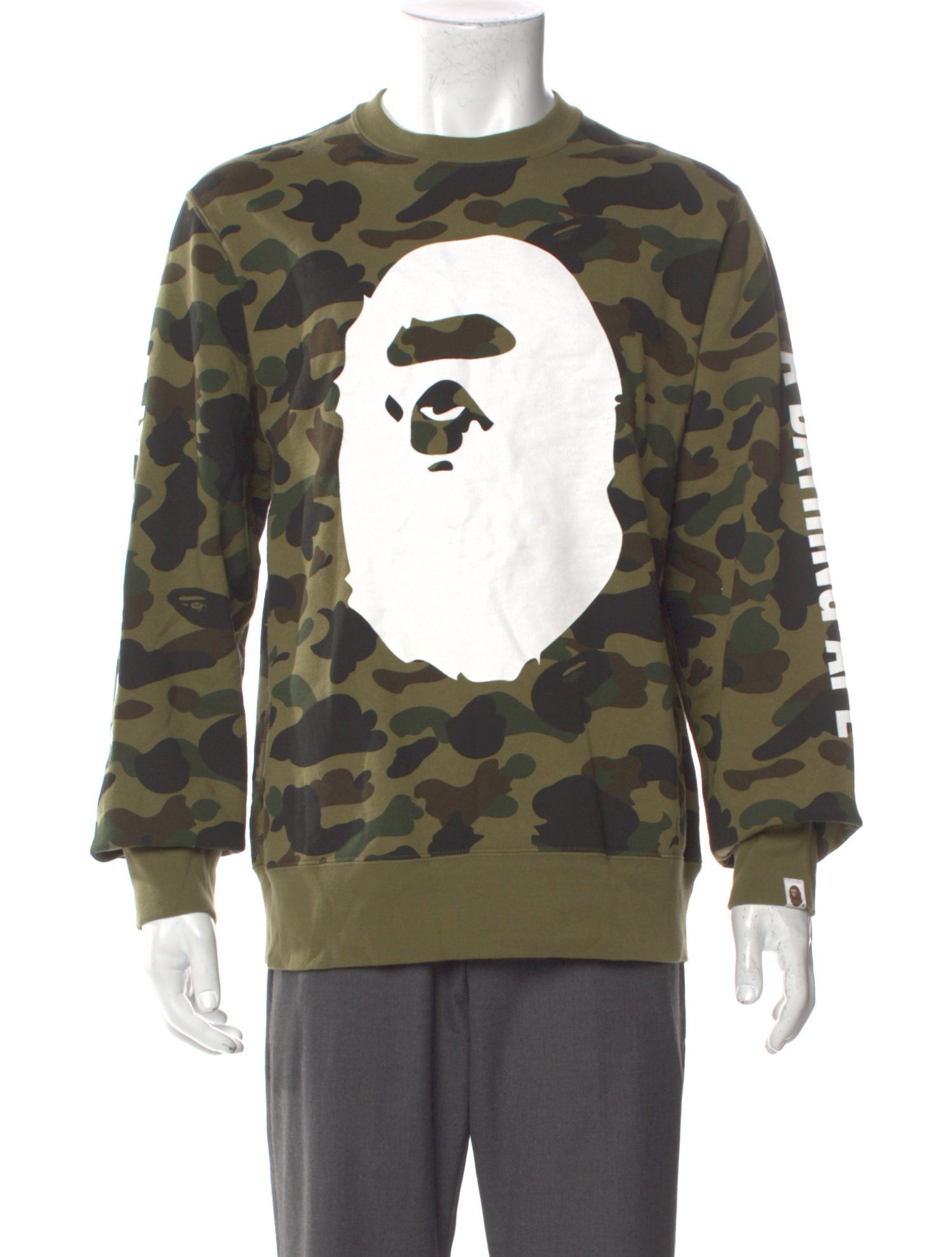 A Bathing Ape Ape Head Camo Camouflage Print Sweatshirt