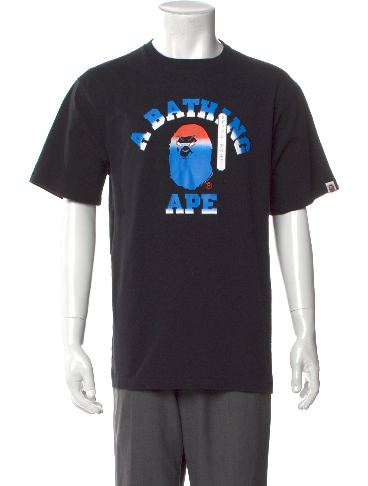 A Bathing Ape College Logo Graphic Print T-Shirt