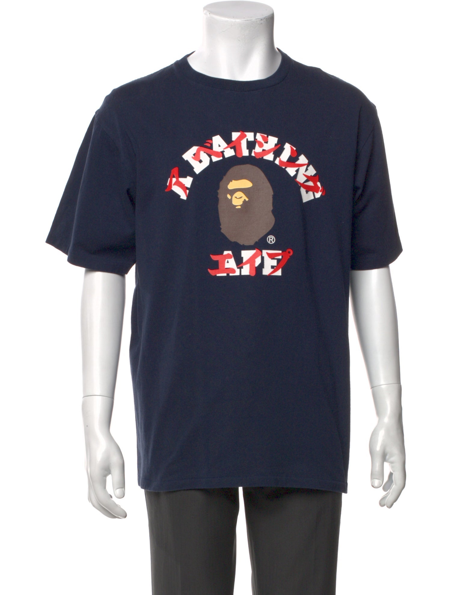 A Bathing Ape College Logo Printed T-Shirt