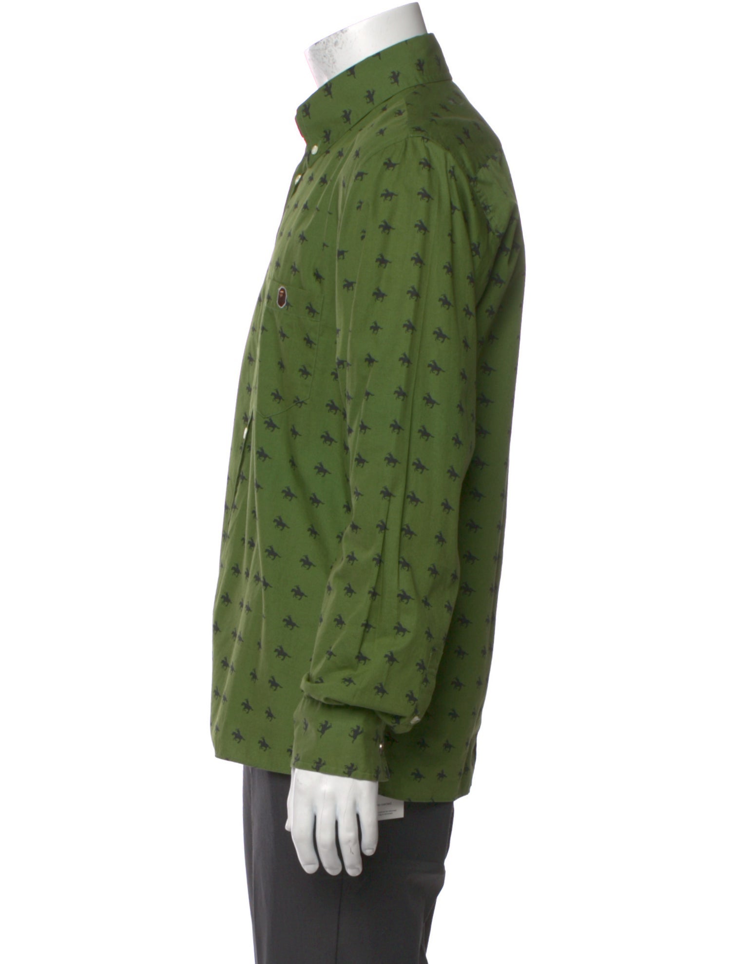 A Bathing Ape Plaid Print Long Sleeve Shirt