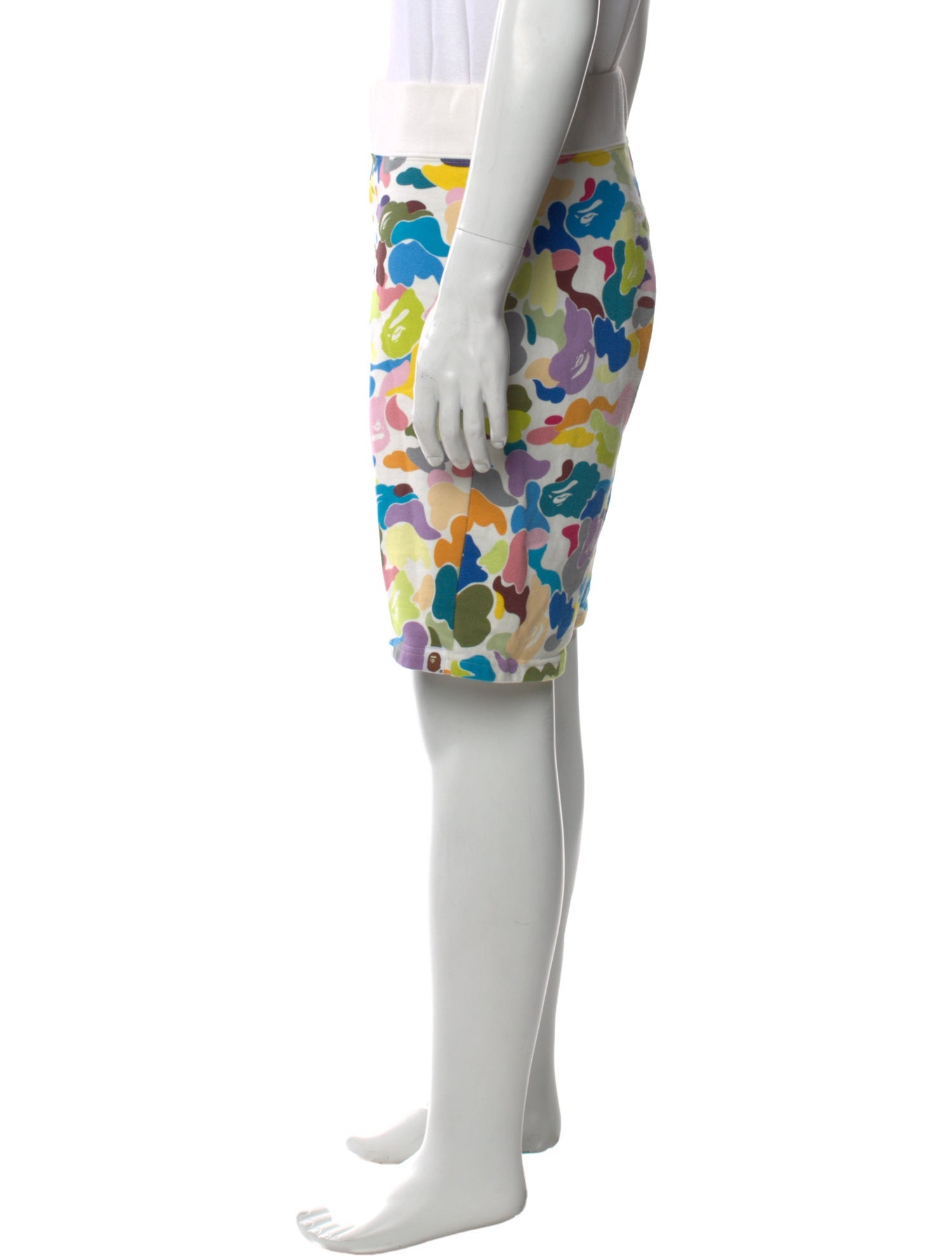A Bathing Ape Camo Shark Flat Front Shorts