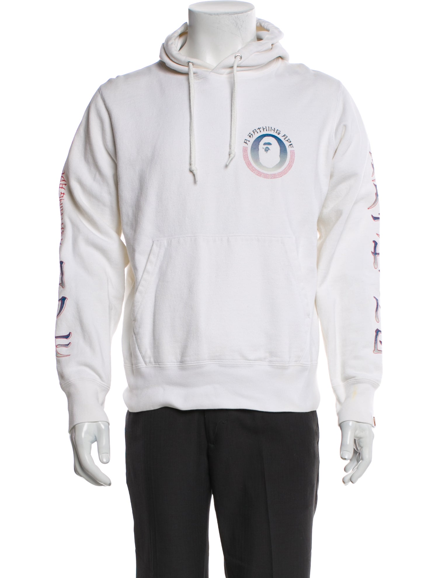 A Bathing Ape Graphic Print V-Neck Hoodie