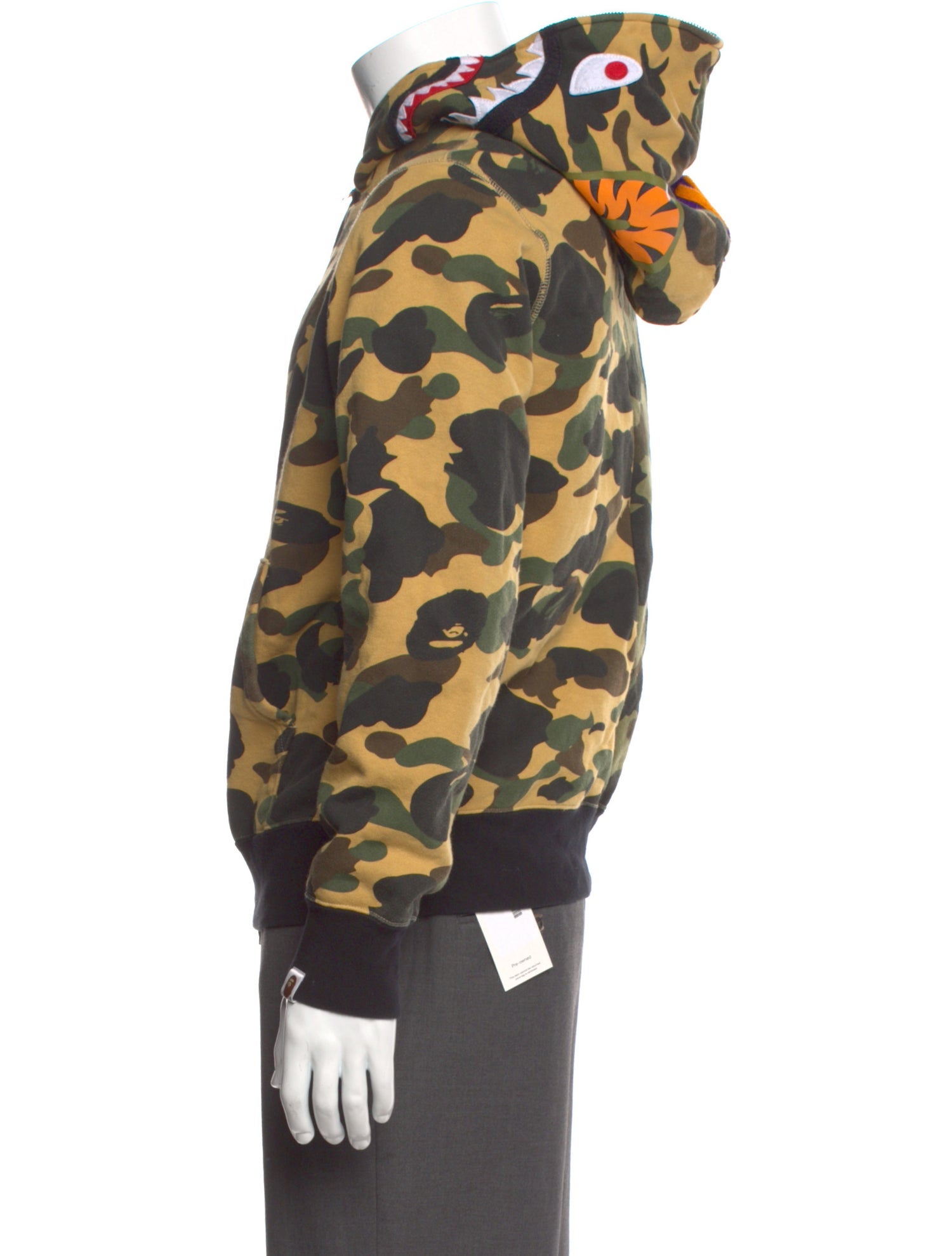 A Bathing Ape Camo Shark Full Zip Printed Hoodie