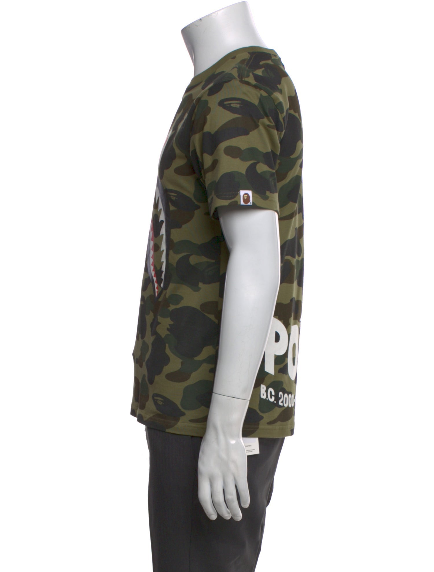 A Bathing Ape Camo Shark Camouflage Print T-Shirt