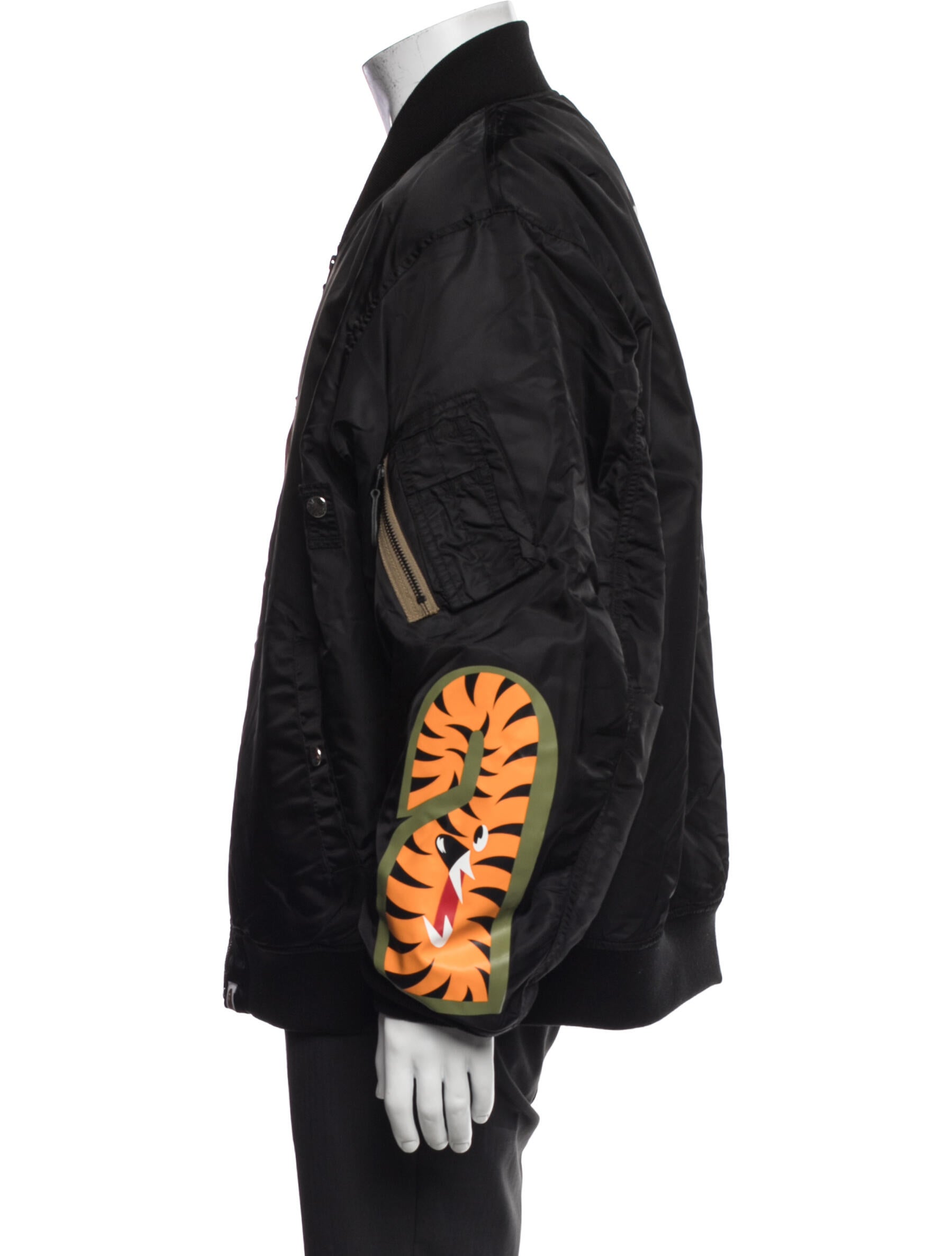 A Bathing Ape Shark MA-1 Graphic Print Windbreaker w/ Tags