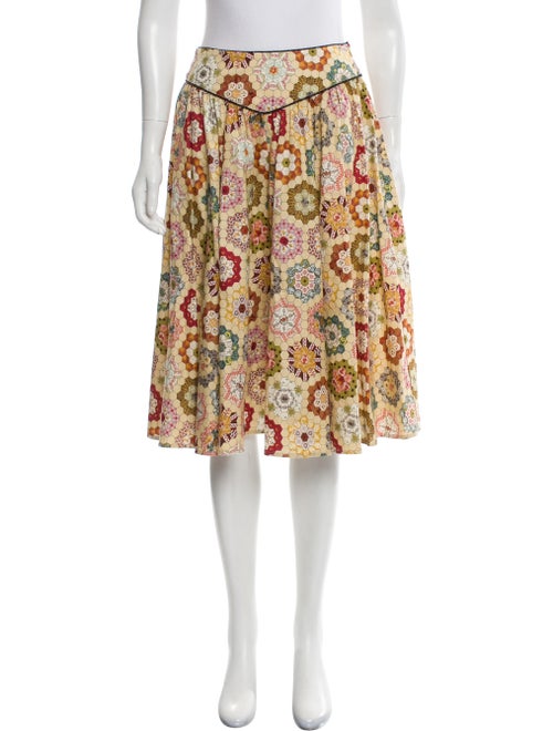 Batsheva Printed Midi Length Skirt