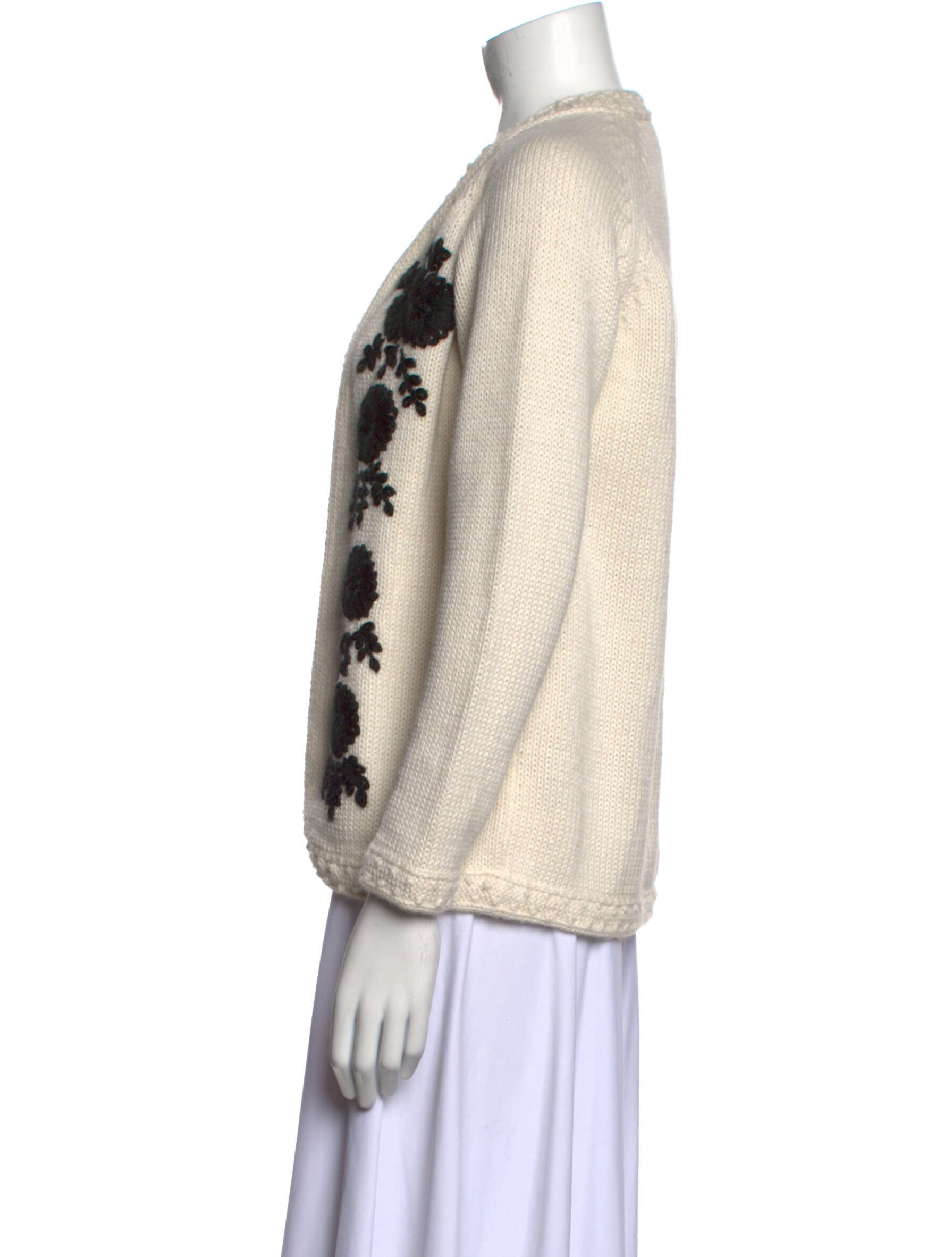 Batsheva Printed Open Front Sweater