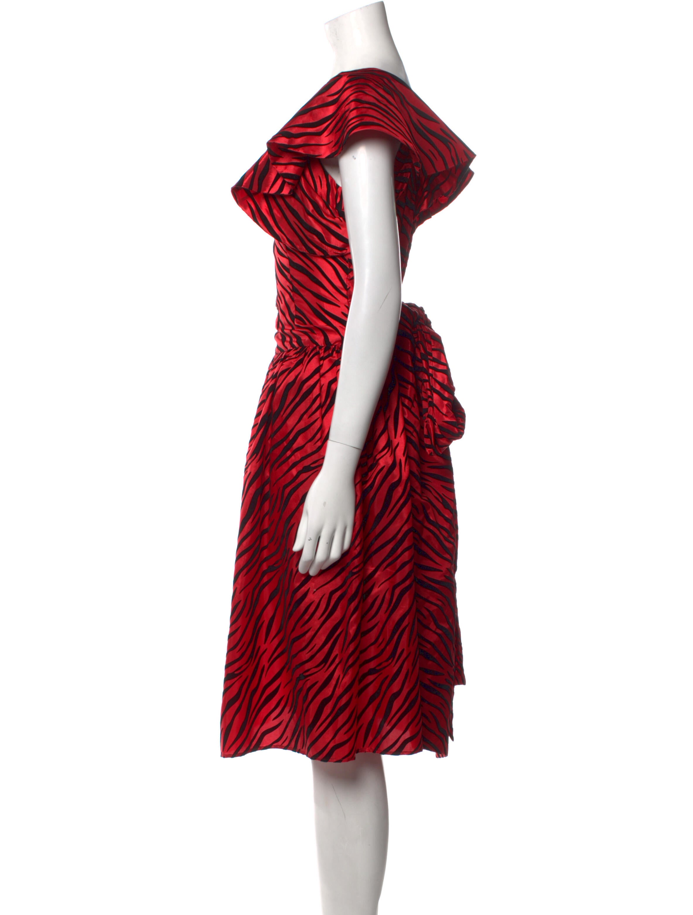 Batsheva Printed Midi Length Dress
