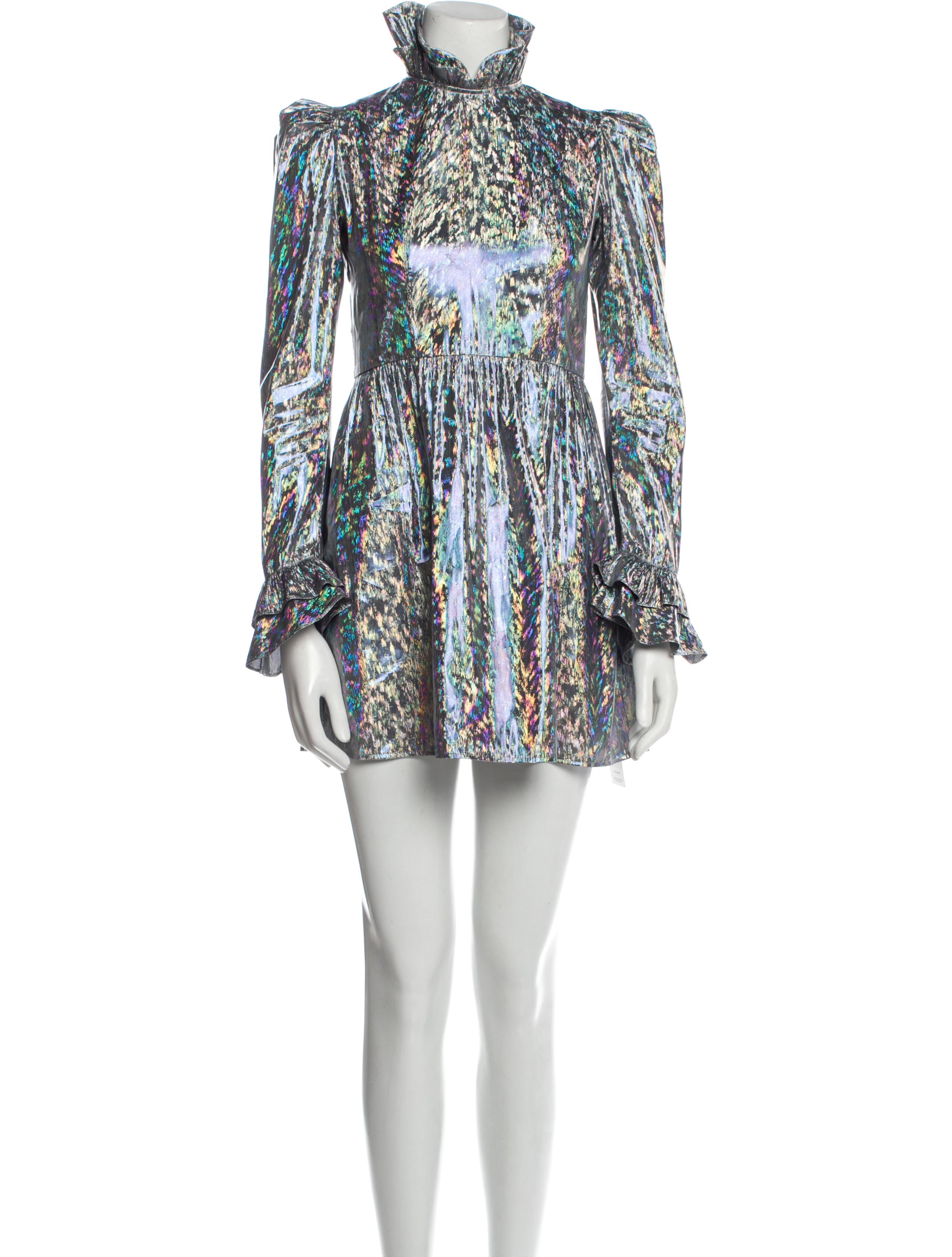 batsheva metallic dress Itza Wood 5 Link Chain Object