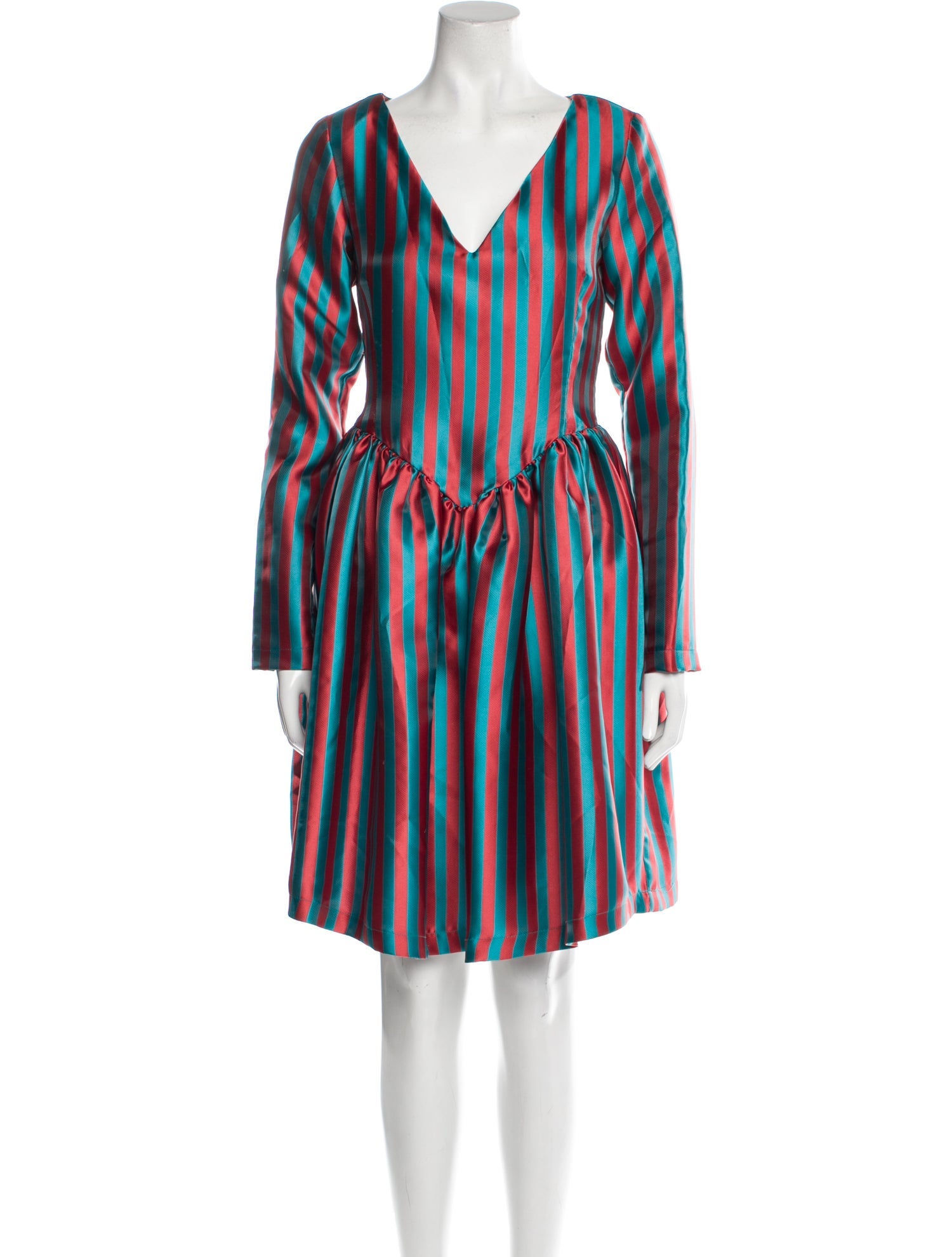 Batsheva Striped Knee-Length Dress