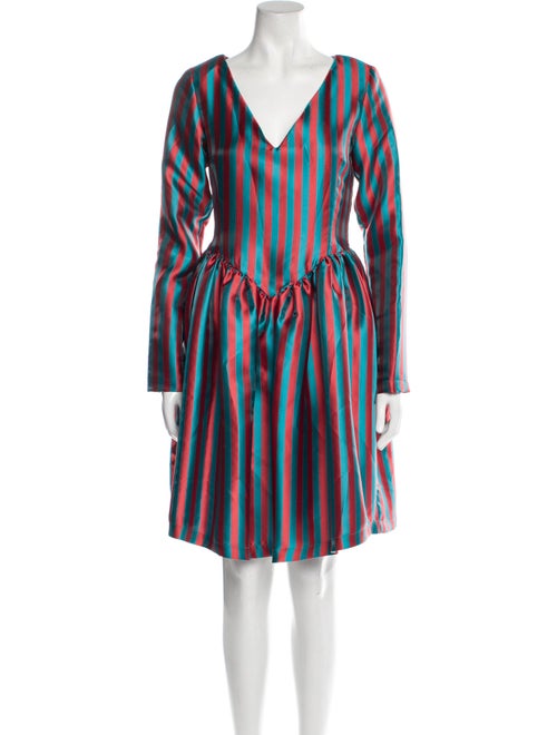 Batsheva Striped Knee-Length Dress