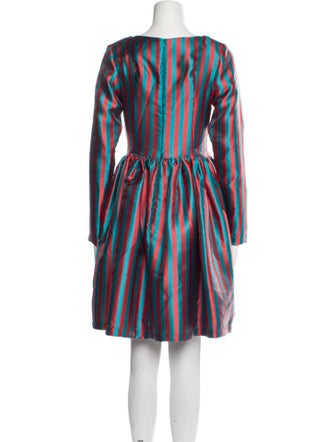 Batsheva Striped Knee-Length Dress