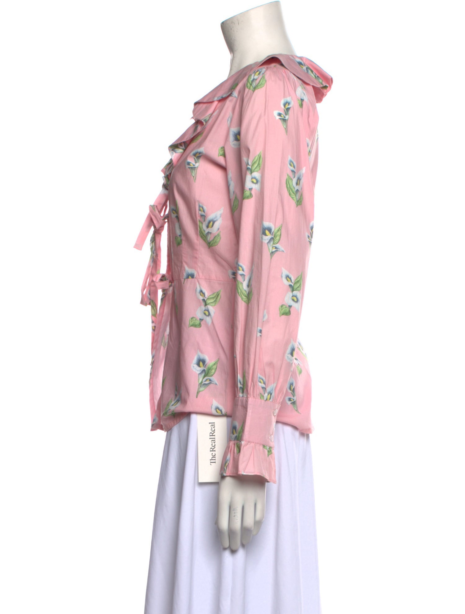 Batsheva Floral Print Long Sleeve Blouse