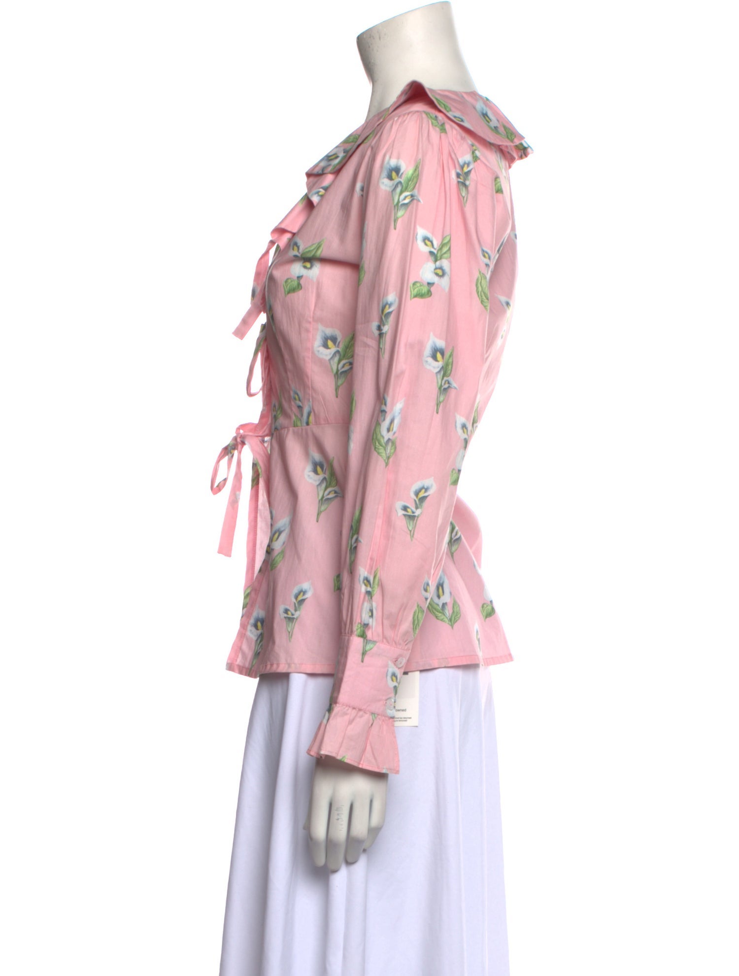 Batsheva Floral Print Long Sleeve Blouse