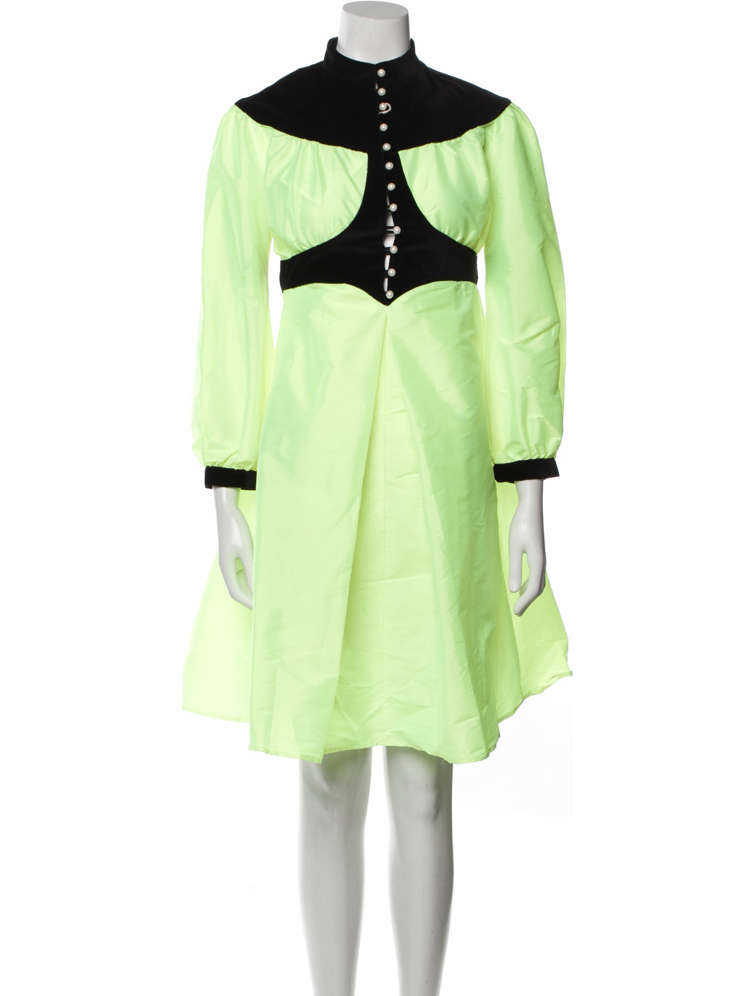 Batsheva Mock Neck Knee-Length Dress