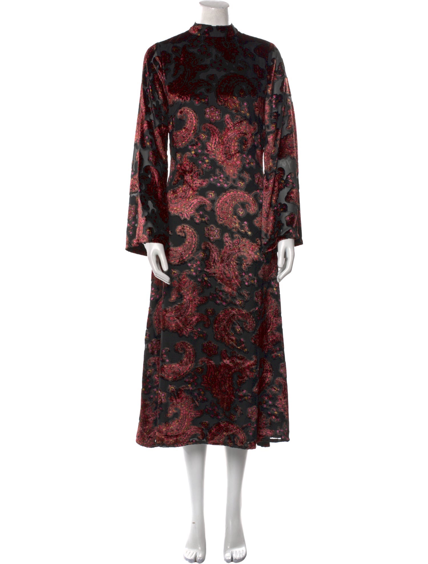 Batsheva Floral Print Long Dress