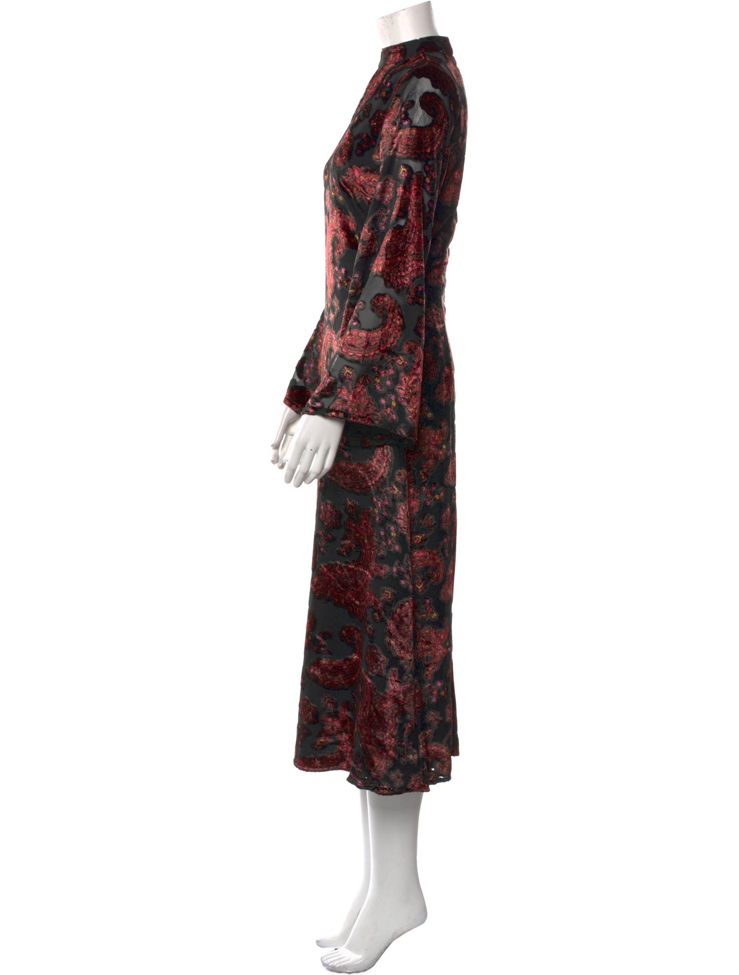 Batsheva Floral Print Long Dress